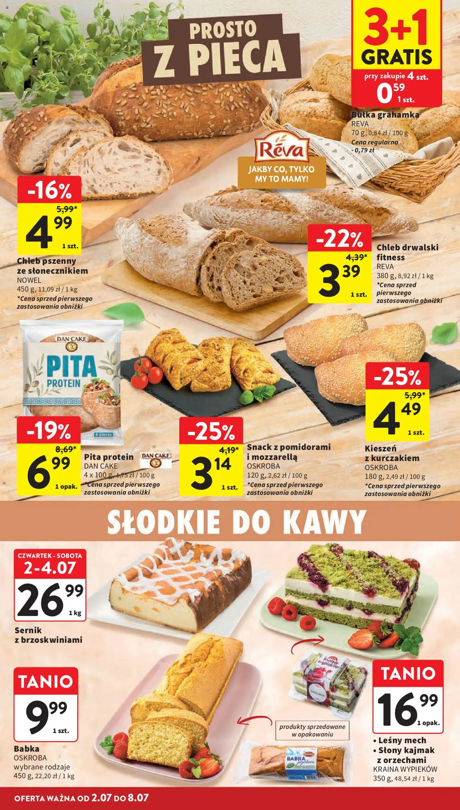 Intermarche gazetka od 02.07.2026 | Strona: 20 | Produkty: Bułka, Chleb, Mozzarella, Pita