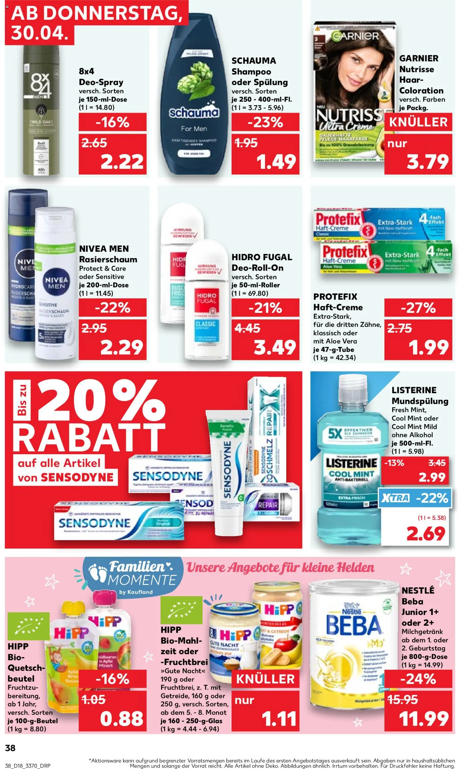 Kaufland Prospekt Rostock	 – gültig ab 30.04.2026 | Seite: 38 | Produkte: Haarfarbe, Deodorant, Deospray, Getreide