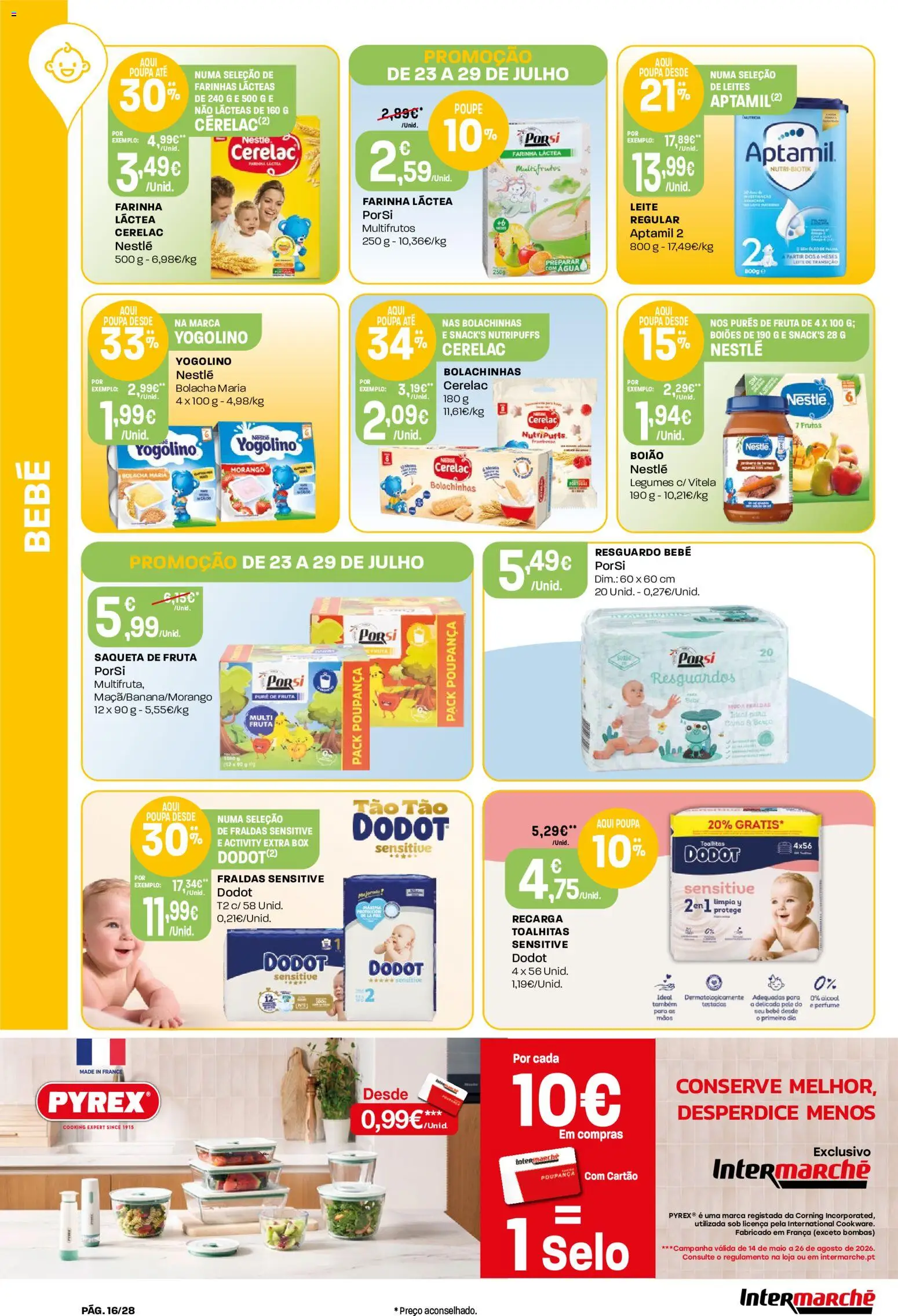 Intermarché Folheto Contact │ válido de 23/07/2026 | Página: 16 | Produtos: Agua, Vitela, Perfume, Leite