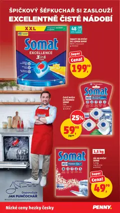 Náhled letáku Penny Market leták od 09.09.2026 | Strana: 34 | Produkty: Tablety do myčky, Čistič myčky, Nádobí, Somat