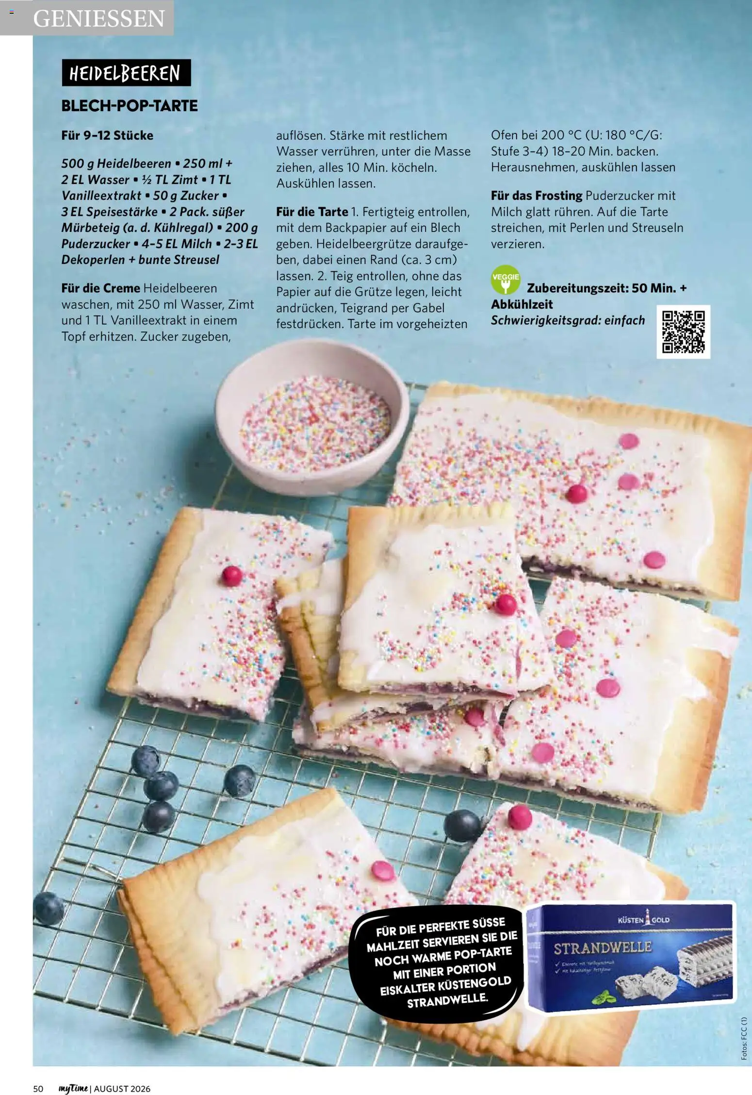 Combi myTime August 2026 – gültig ab 01.08.2026 | Seite: 50 | Produkte: Ofen, Milch, Creme, Heidelbeeren