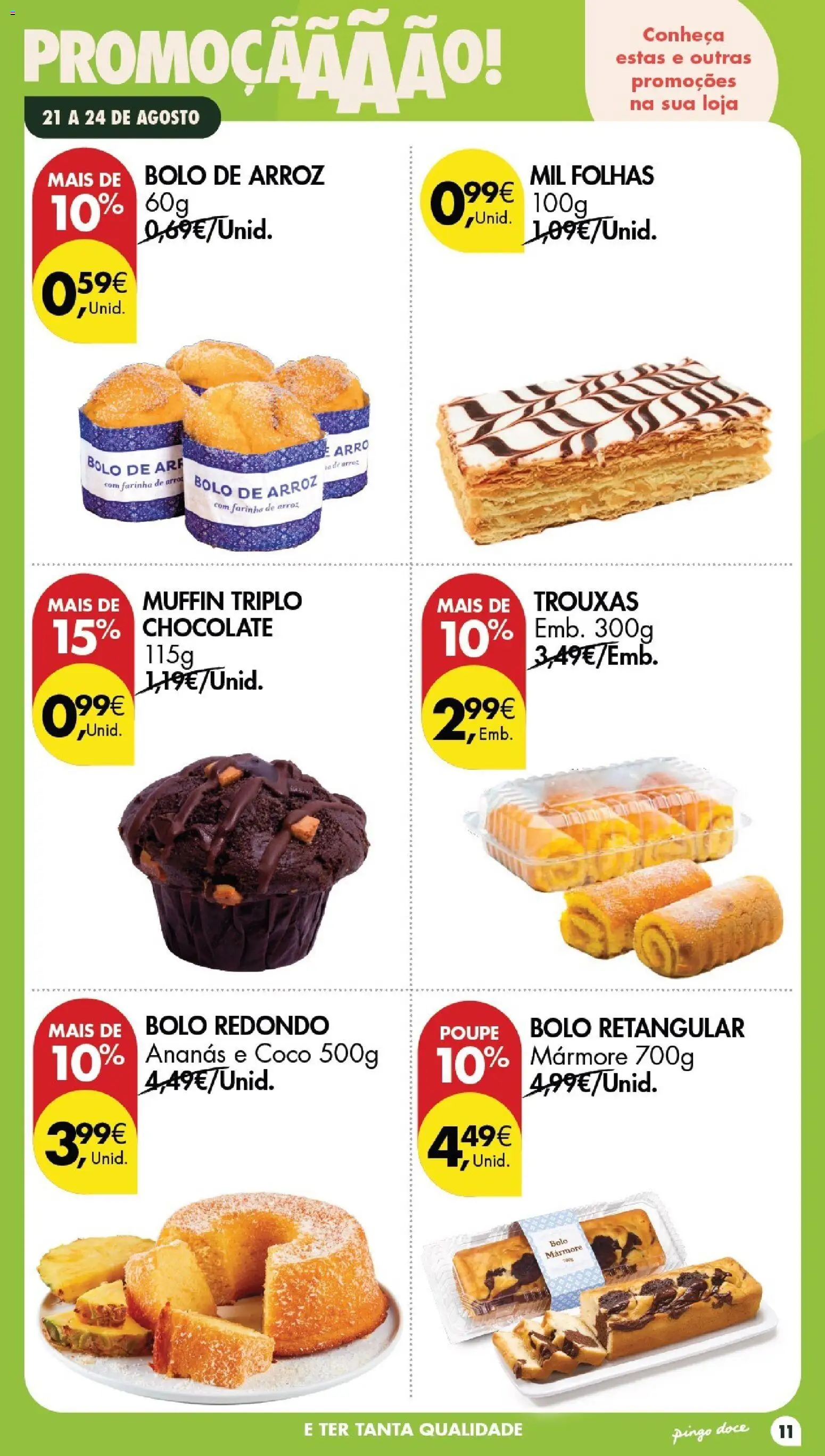 Pingo Doce Poupe este Fim de Semana │ válido de 21/08/2026 | Página: 11 | Produtos: Ananás, Chocolate, Coco, Farinha
