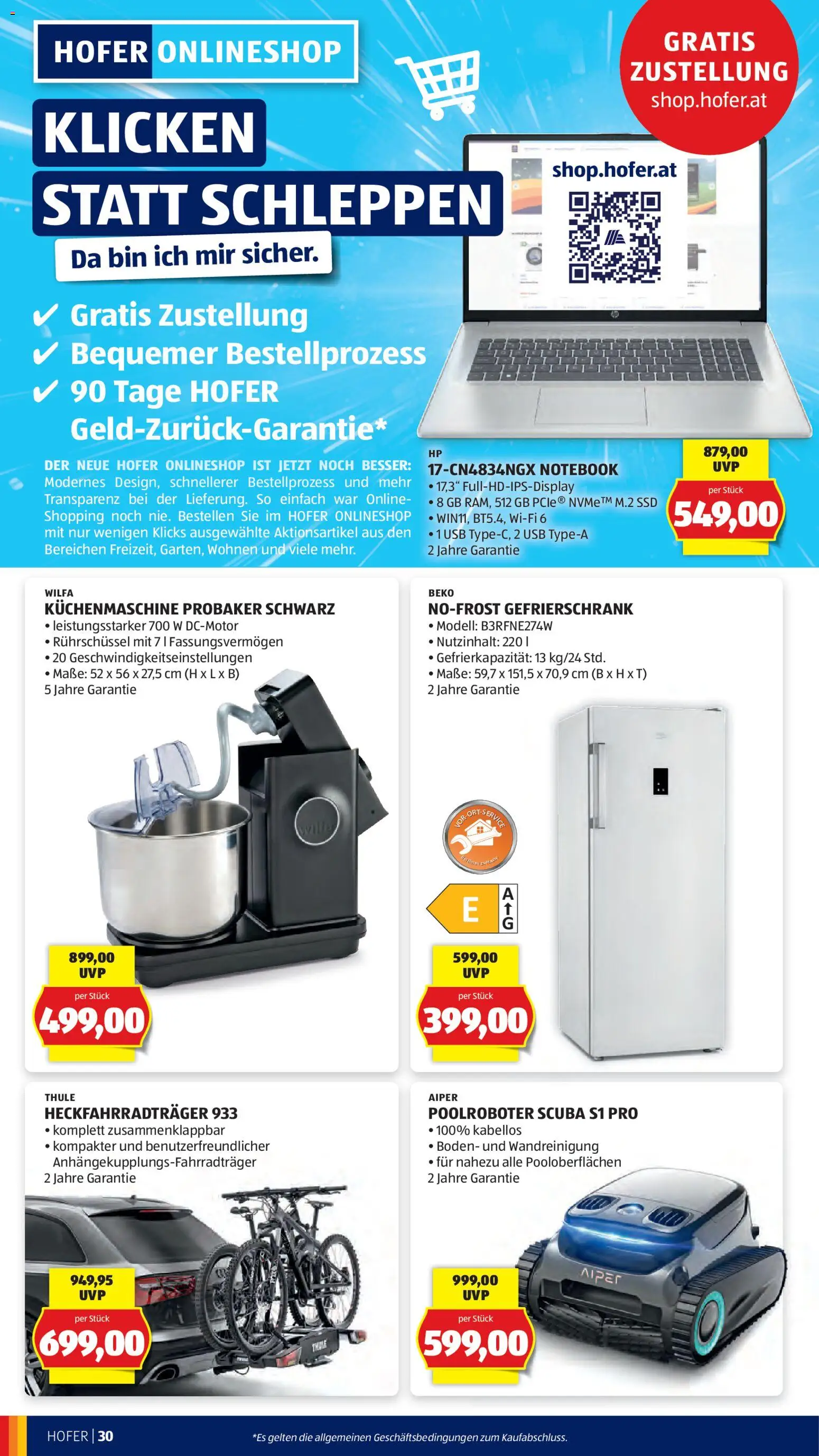Hofer Flugblatt gültig ab 24.07.2026 | Seite: 40 | Produkte: USB, Gefrierschrank