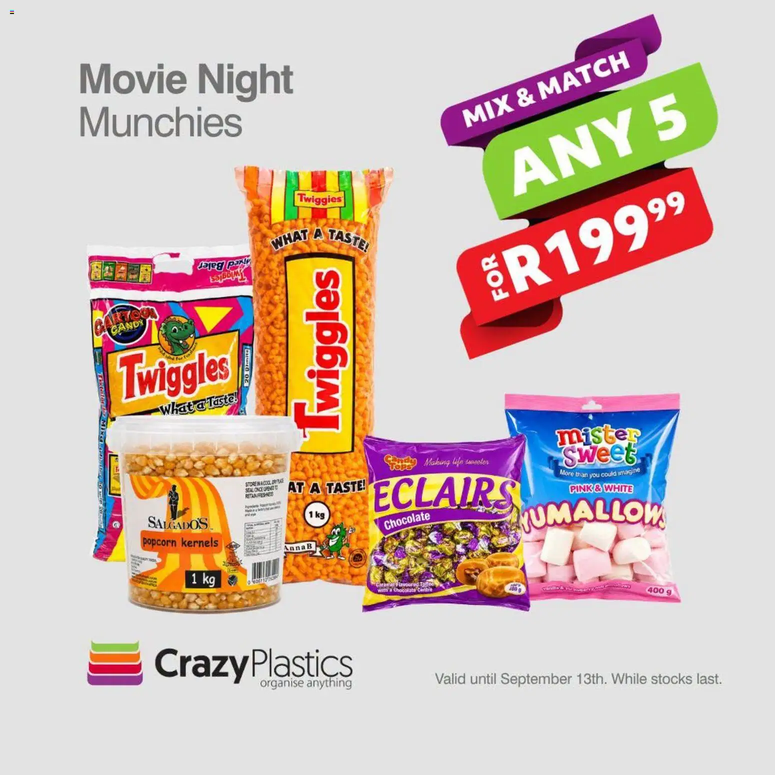 New Crazy Plastics catalogue – valid from 25/08/2026 | Page: 3 | Products: Chocolate, Popcorn, Caramel