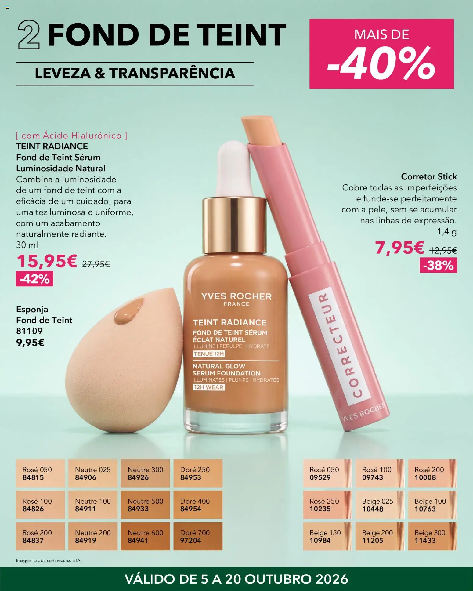 Yves Rocher Beauty glam │ válido de 05/10/2026 | Página: 3 | Produtos: Esponja, Corretor, Sérum