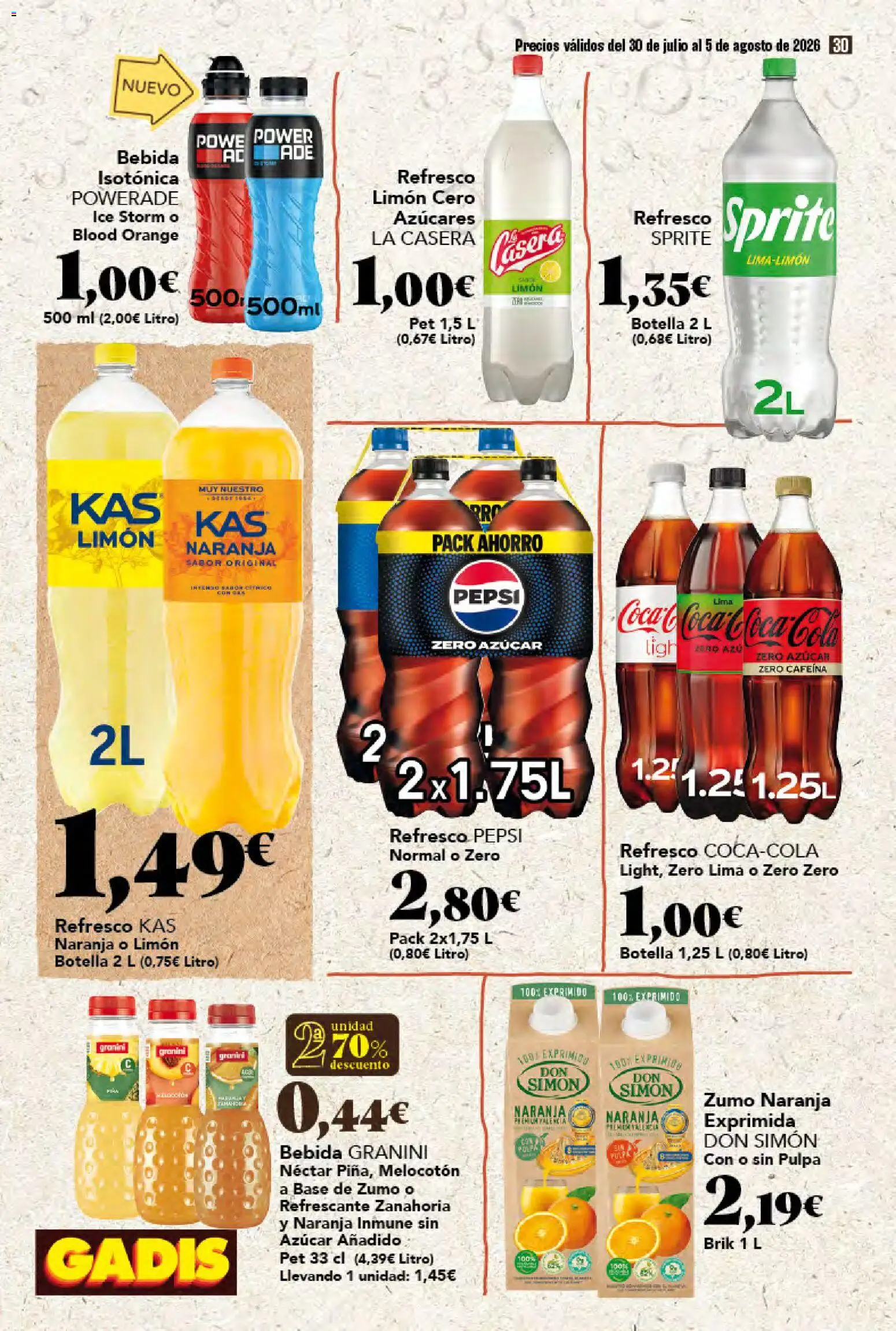 Gadis folleto │ válido desde el 30/07/2026 | Página: 30 | Productos: Lima, Zanahoria, Ροζ πιπέρι, Πρίζες