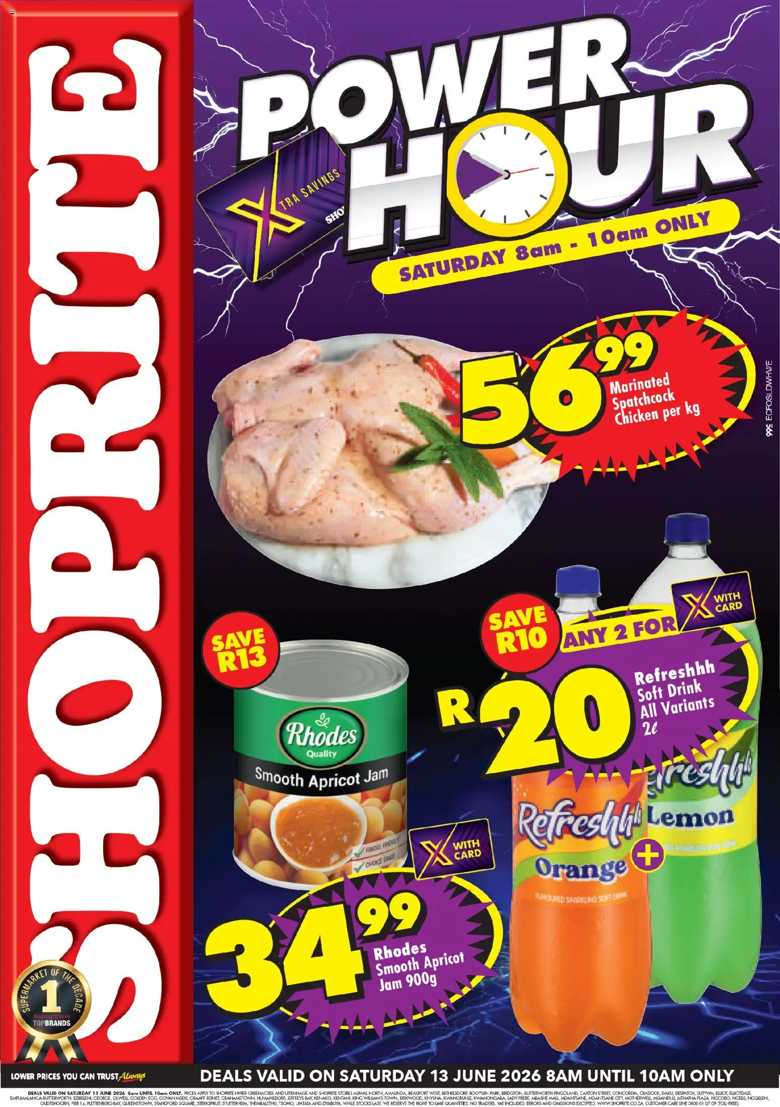 New Shoprite catalogue – valid from 13.06.2026 | Page: 1 | Products: Jam, Fridge, Chicken