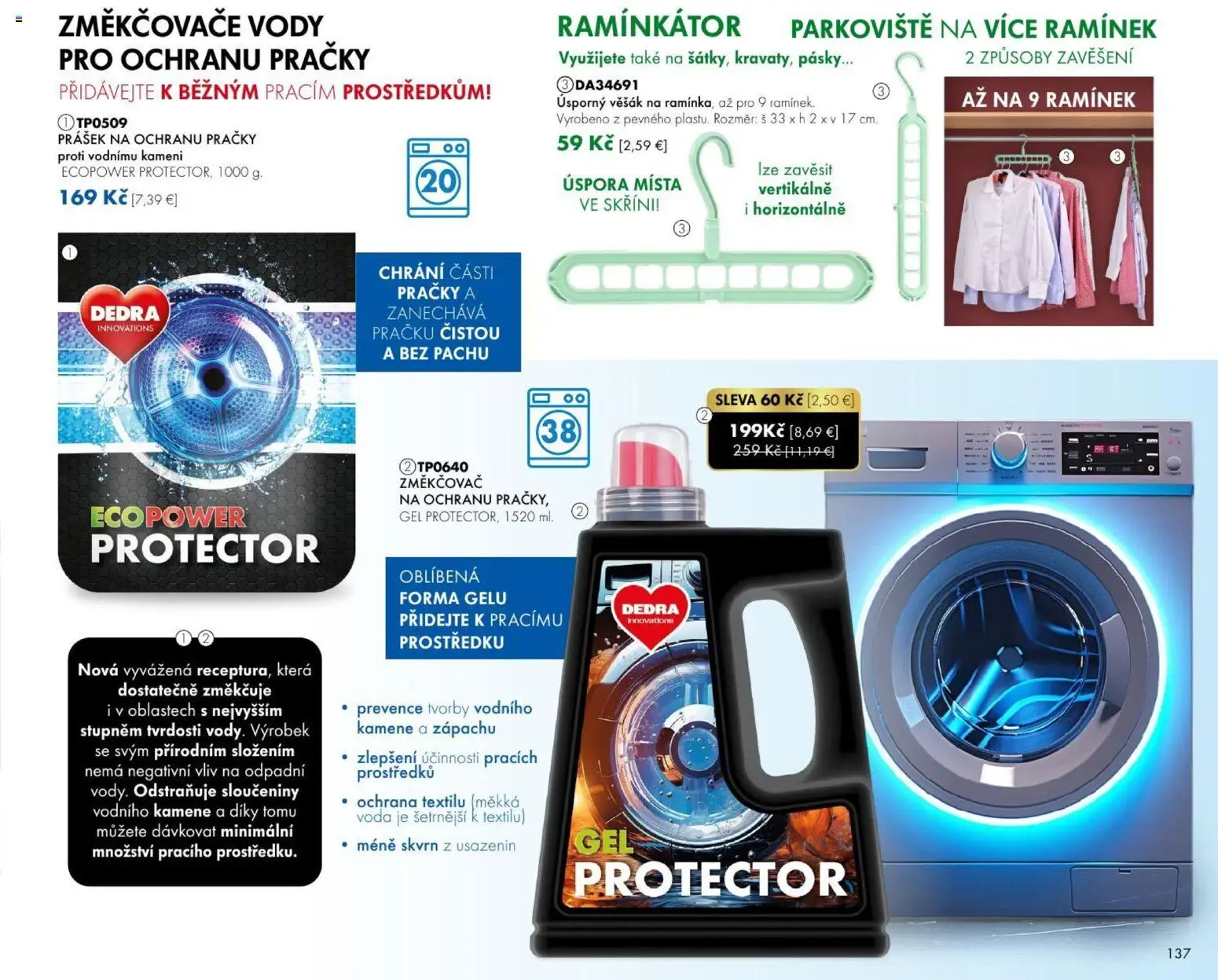 Nové Dedra akcie – leták je platný od 01.08.2026 | Strana: 37 | Produkty: Práčky, Voda