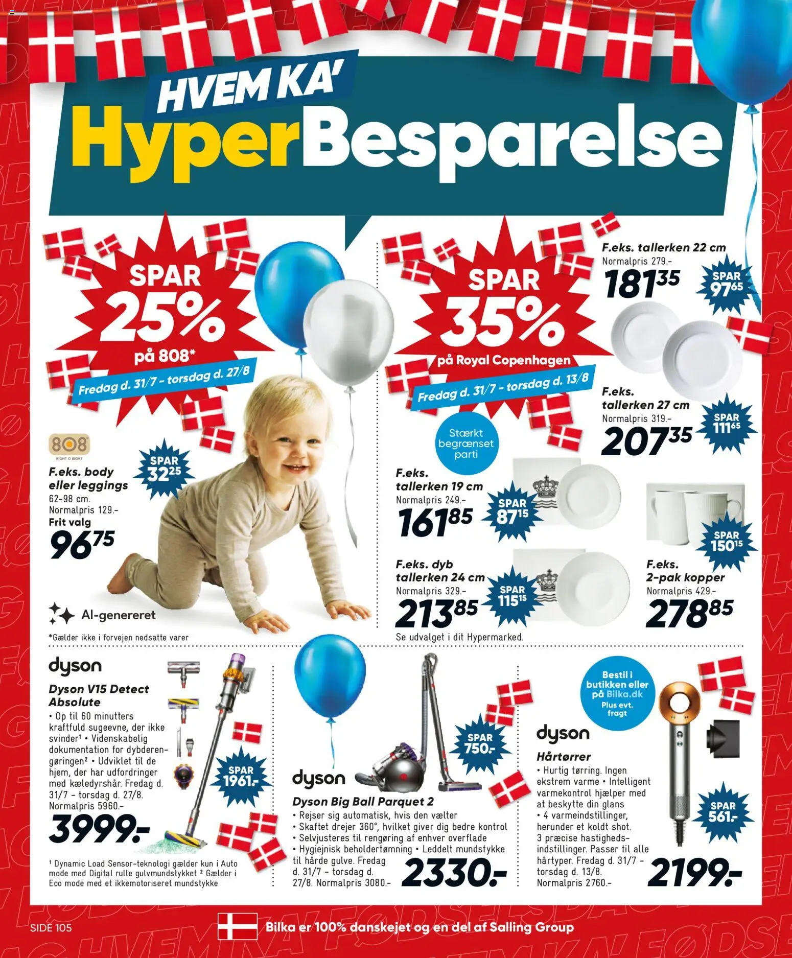 Bilka tilbudsavis – gyldig fra 31/07/2026 | Side: 8 | Produkter: Leggings, Hårtørrer