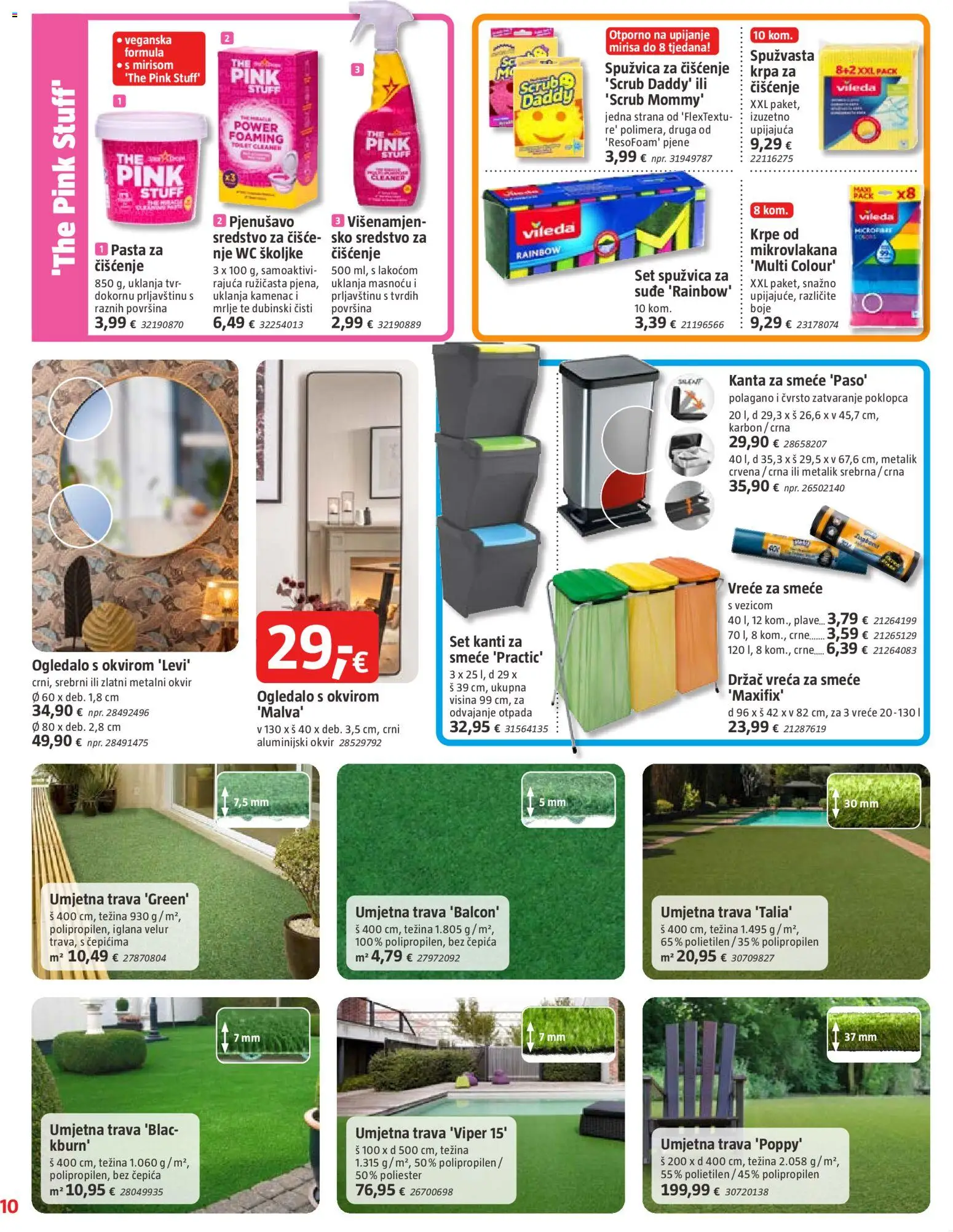 Bauhaus katalog | vrijedi od 19.08.2026 | Stranica: 10 | Proizvodi: Ogledalo, Krpa, Vreće za smeće, Vileda