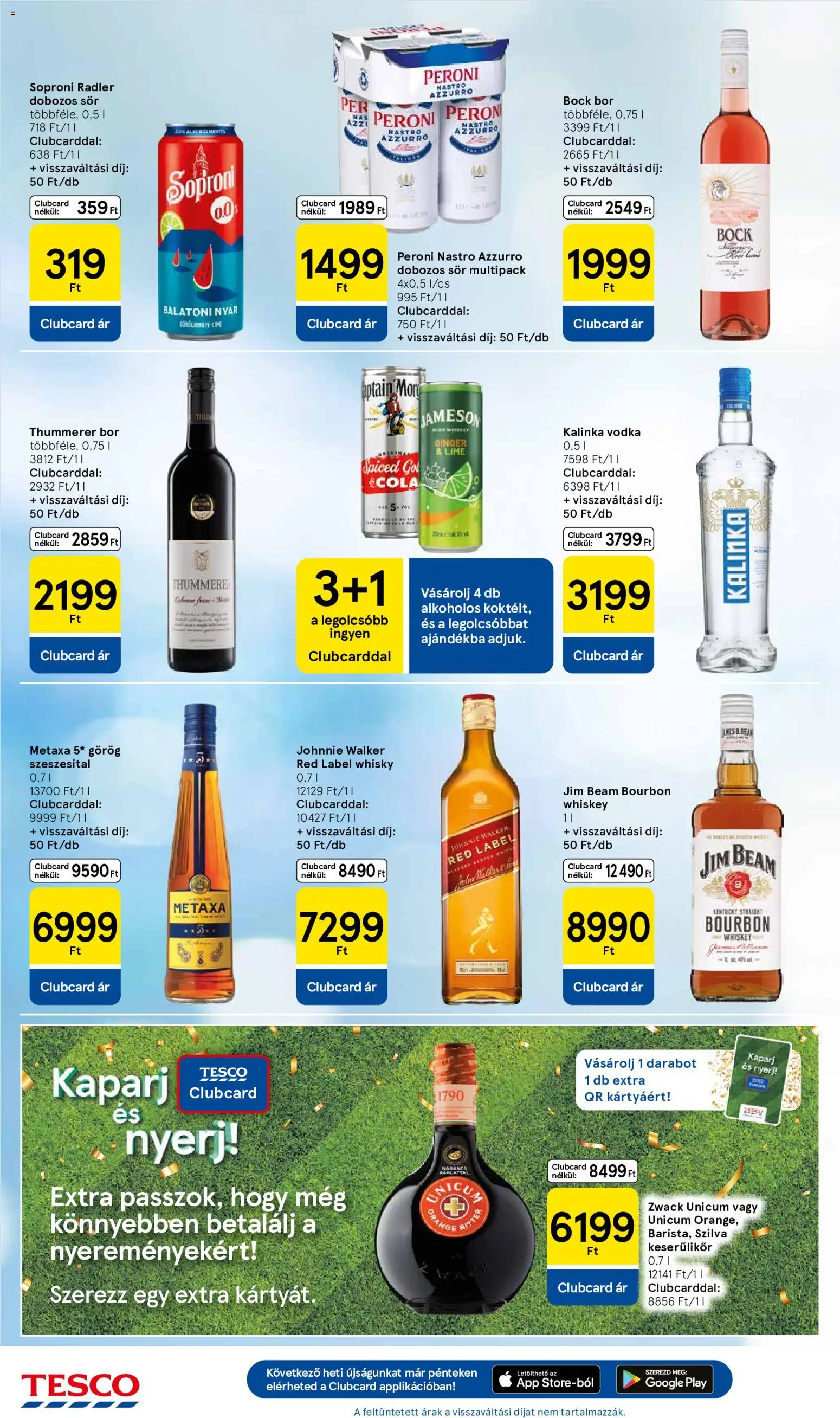 Tesco akciós ujság - amely érvényes a következő dátumtól: 11.06.2026 | Oldal: 24 | Termékek: Whiskey, Bor, Narancs, Vodka