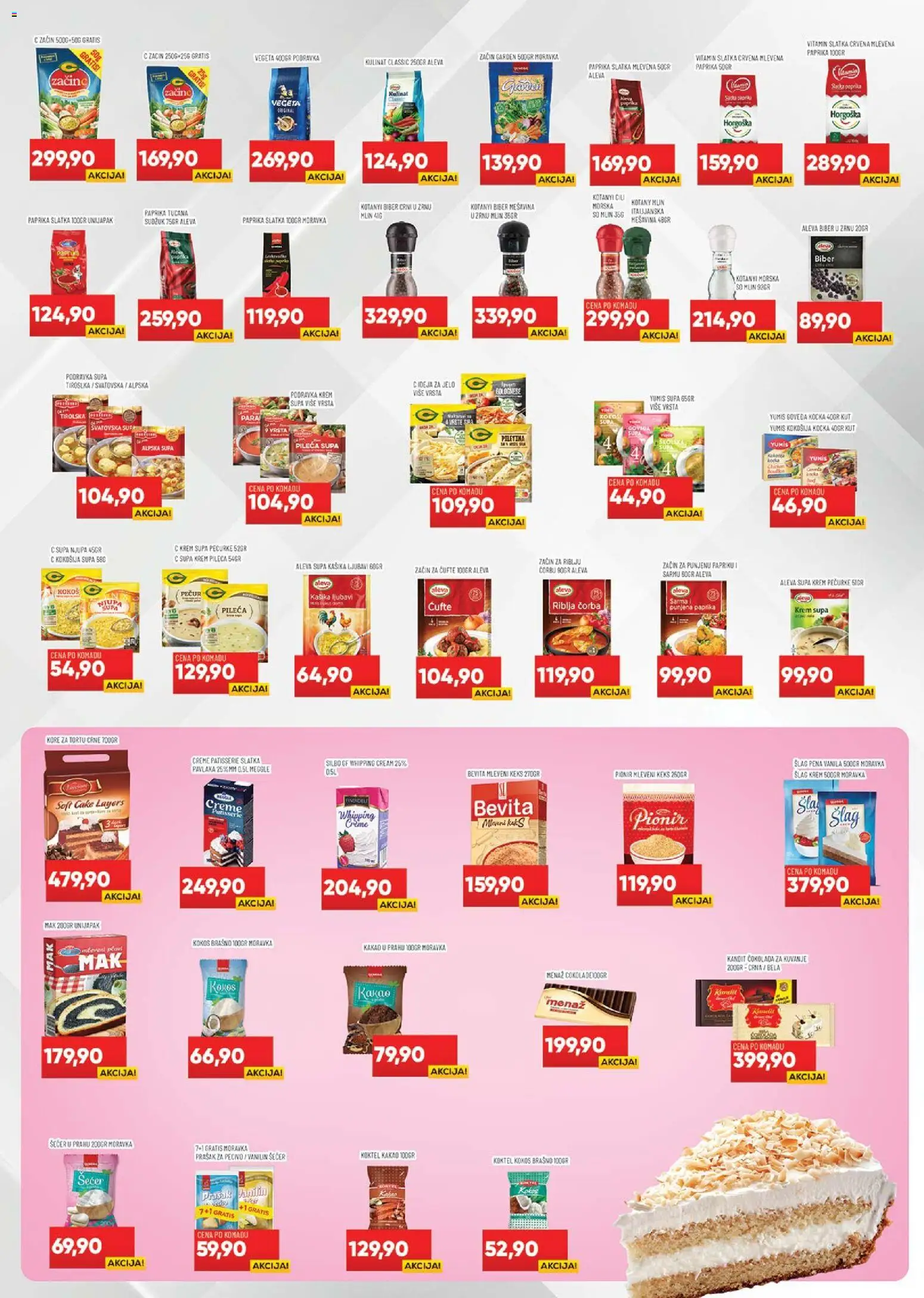 Medius katalog - važi od 05.05.2026 | Strana: 10 | Proizvode: Čokolada za kuvanje, Keks, So, Kore za tortu