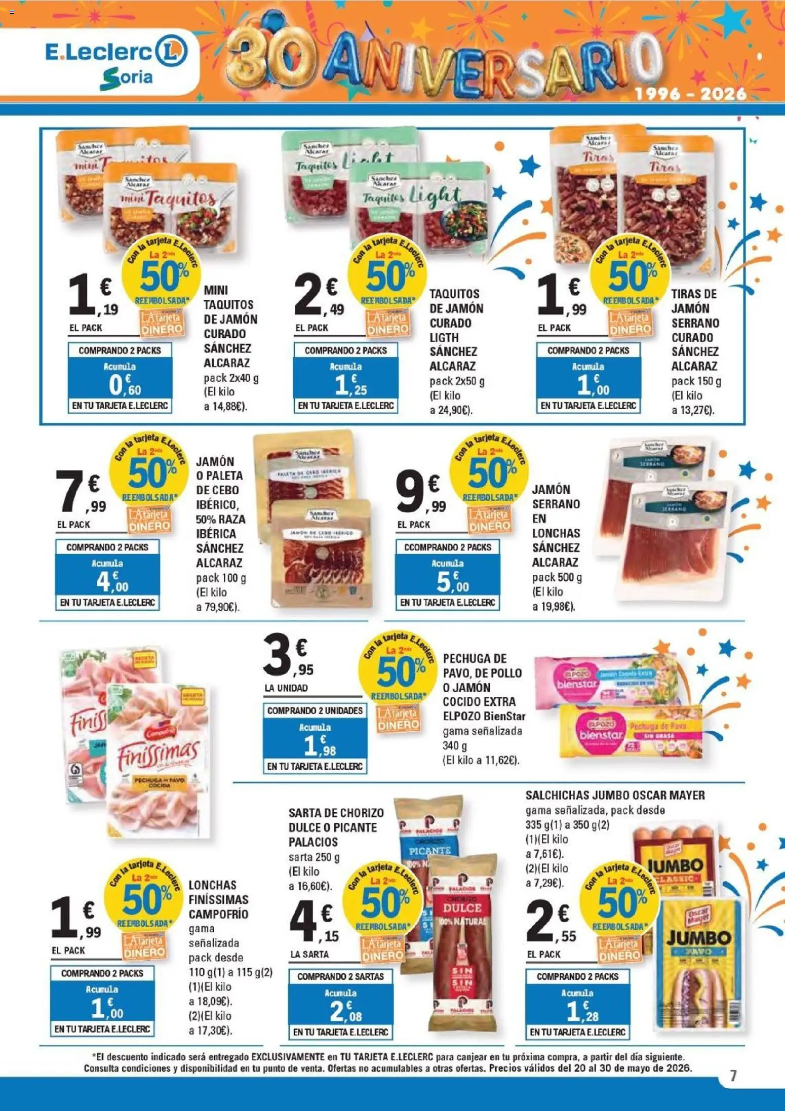 E.Leclerc Soria │ válido desde el 20.05.2026 | Página: 7 | Productos: Jamón, Pava