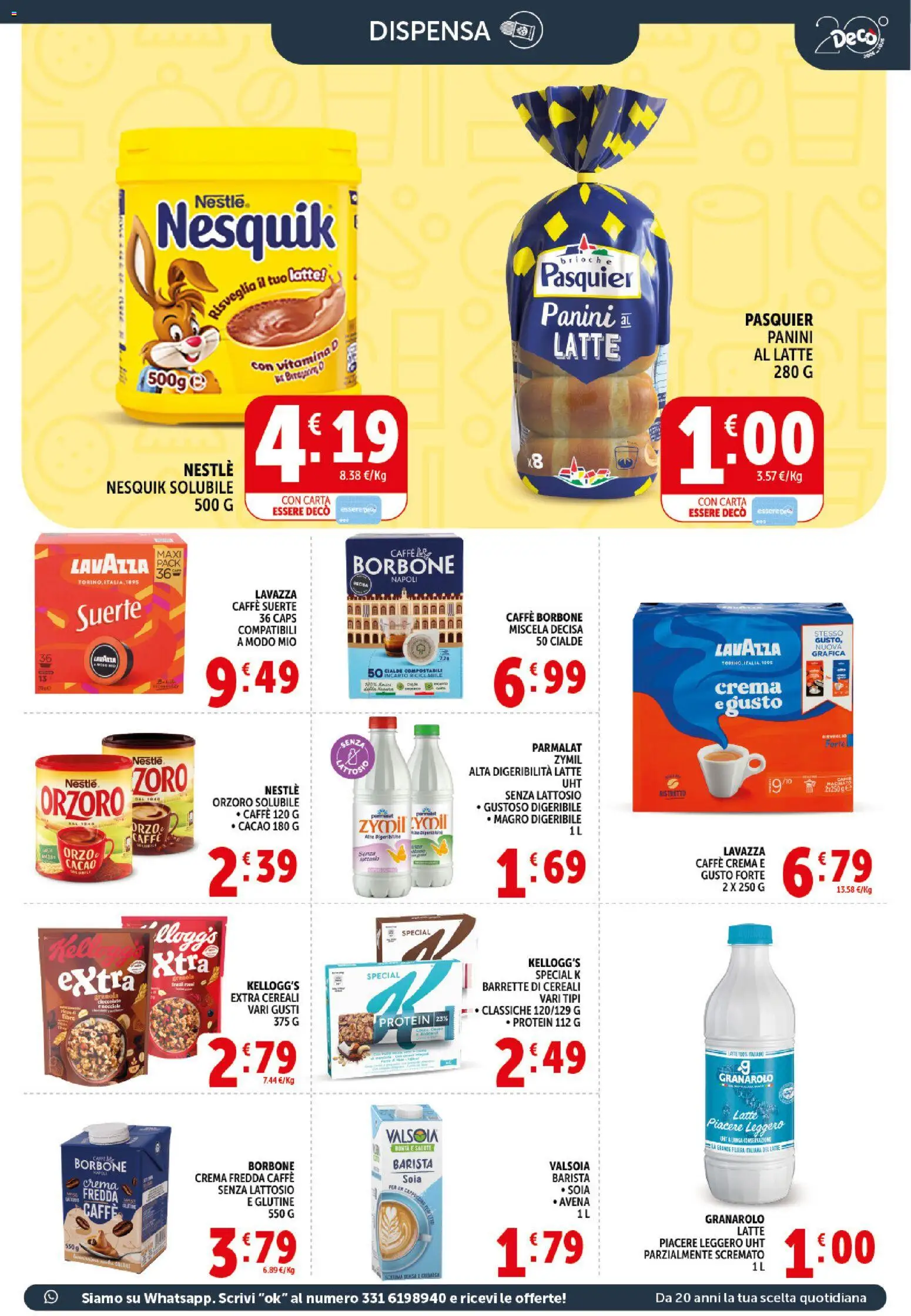 Volantino Decò del 20.05.2026 | Pagina: 9 | Prodotti: Cioccolato, Cereali, Cacao, Lavazza