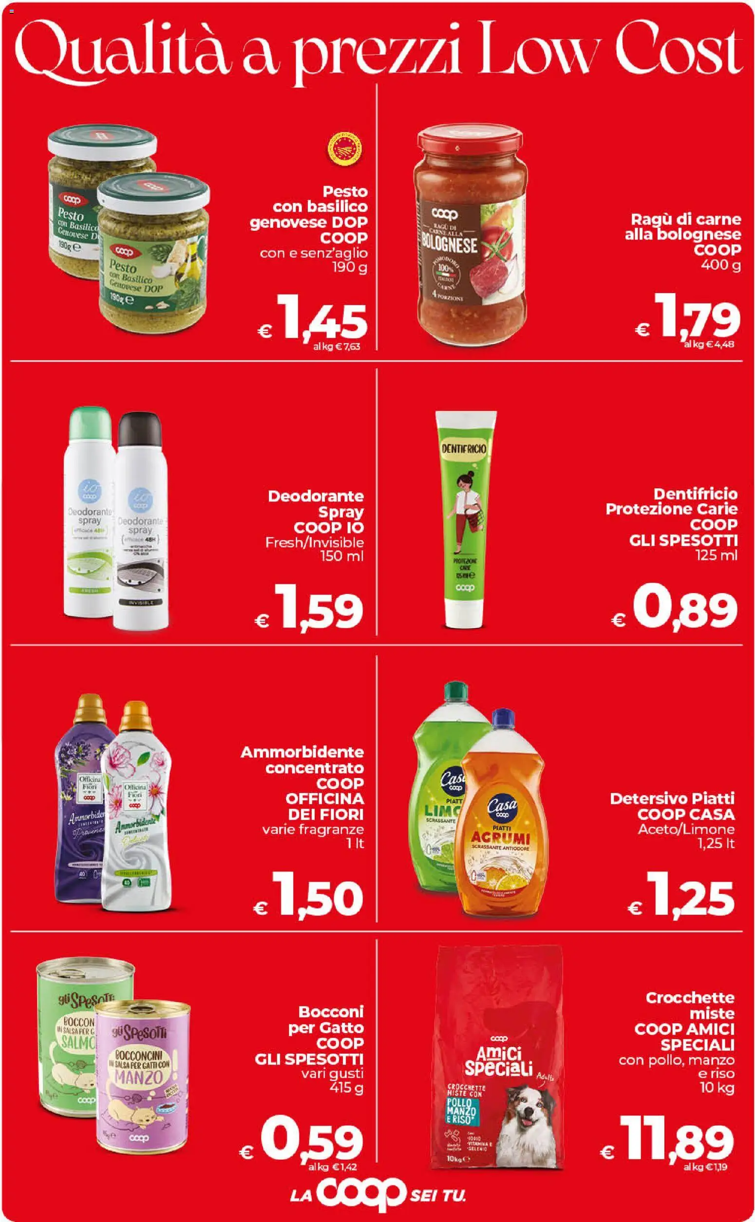 Volantino COOP del 31/07/2026 | Pagina: 8 | Prodotti: Deodorante, Salsa, Agrumi, Ragú