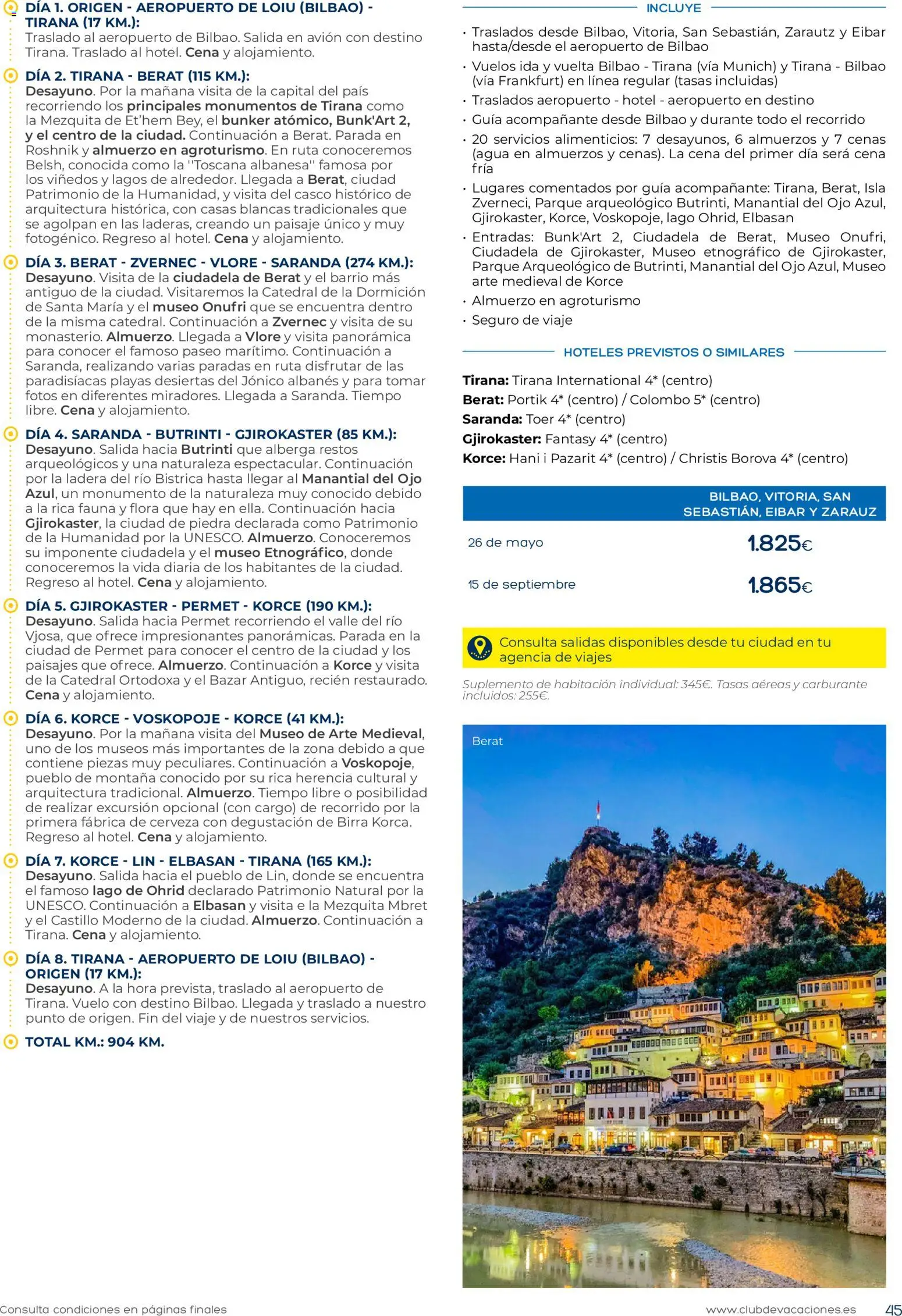 Viajes El Corte Inglés Adineko genérico │ válido desde el 01/02/2026 | Página: 45 | Productos: Cerveza, Agua
