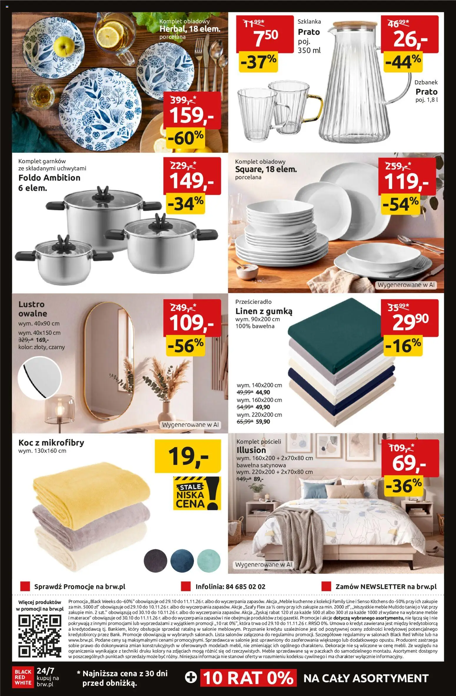 Black Red White Black Weeks od 30.10.2026 | Strona: 14 | Produkty: Szklanka, Dekoracje, Koc, Prześcieradło