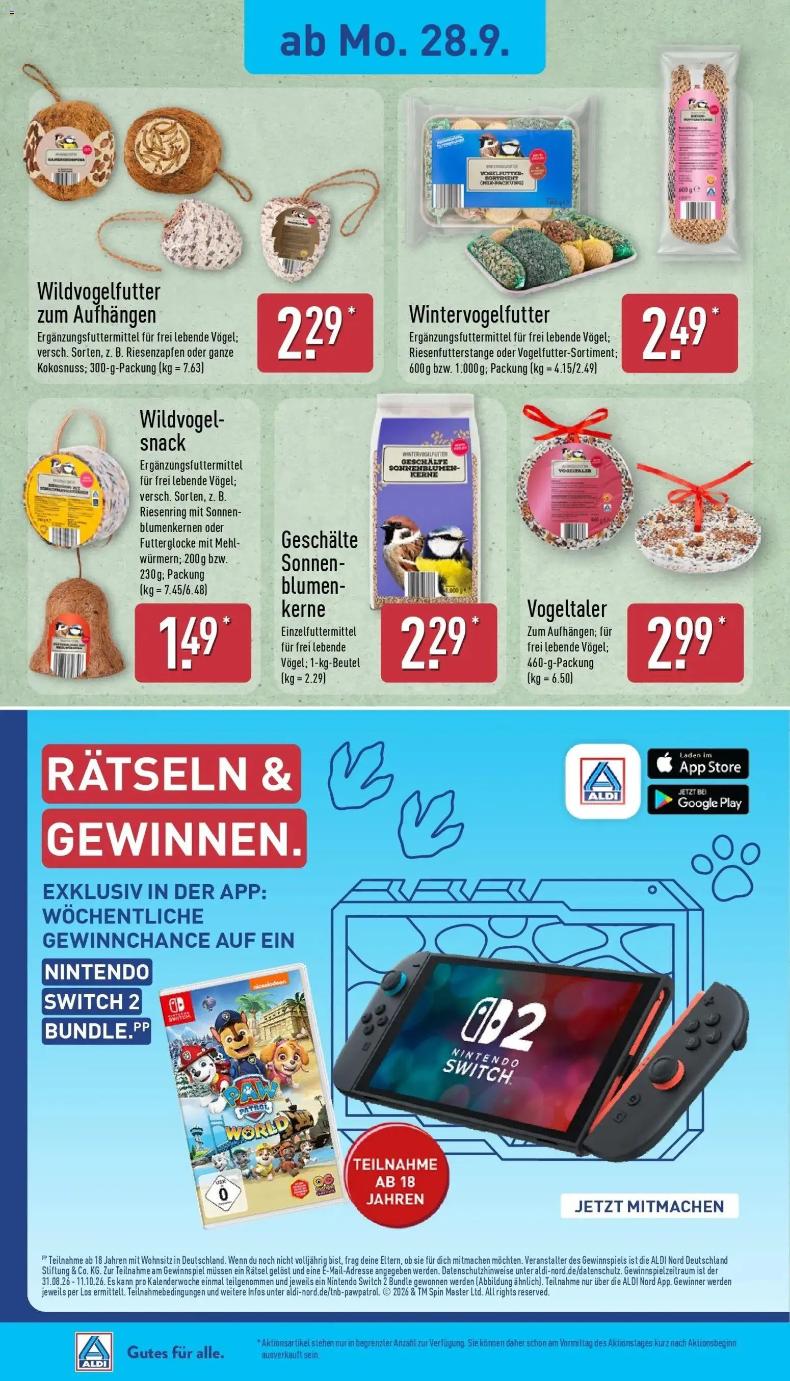 Aldi Aktueller Prospekt (ab 28.09.2026) » Angebote Online | Seite: 20 | Produkte: Mehl, Blumen