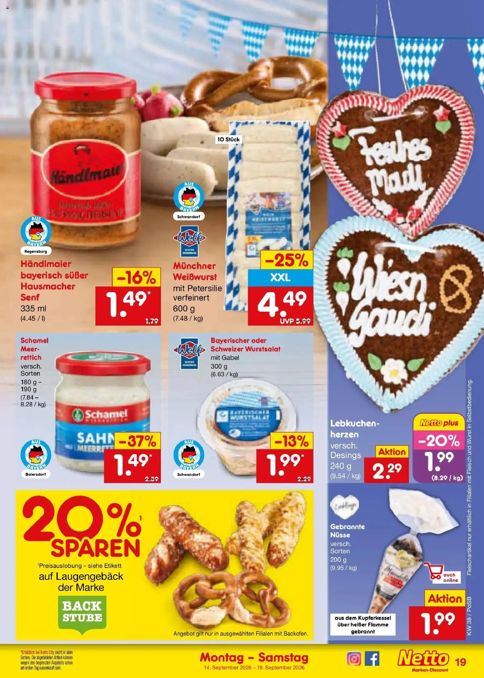 Netto Marken-Discount Prospekt Amberg – gültig ab 14.09.2026 | Seite: 29 | Produkte: Weißwurst, Wurst, Petersilie, Fleisch