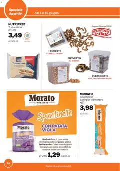Anteprima del volantino Sogegross volantino Aperitivi valido a partire dal 03.06.2026 | Pagina: 34 | Prodotti: Pane, Cereali, Tramezzino