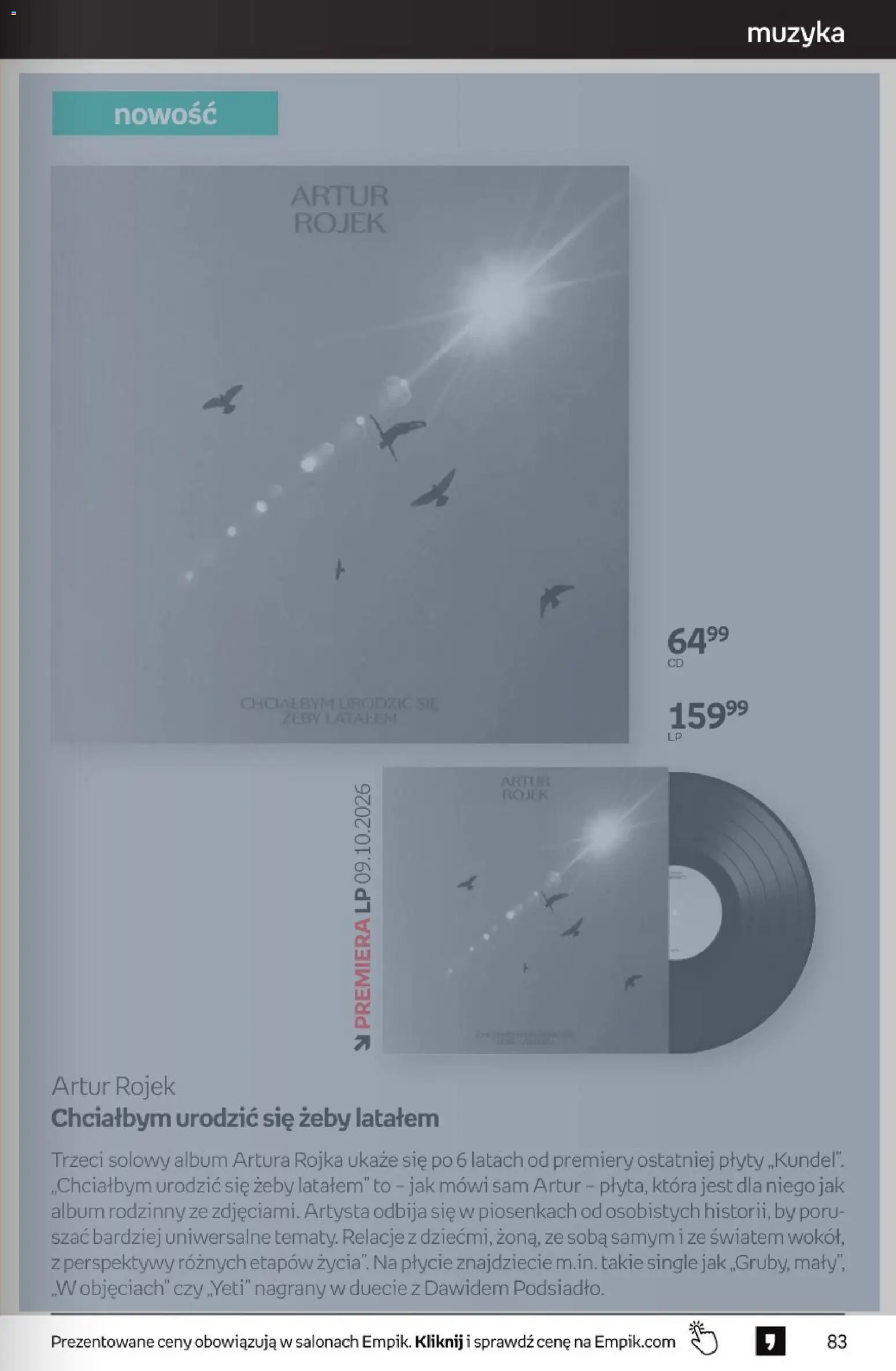 Empik promocje - Tom kultury Muzyka od 23.09.2026 | Strona: 3 | Produkty: Plyty