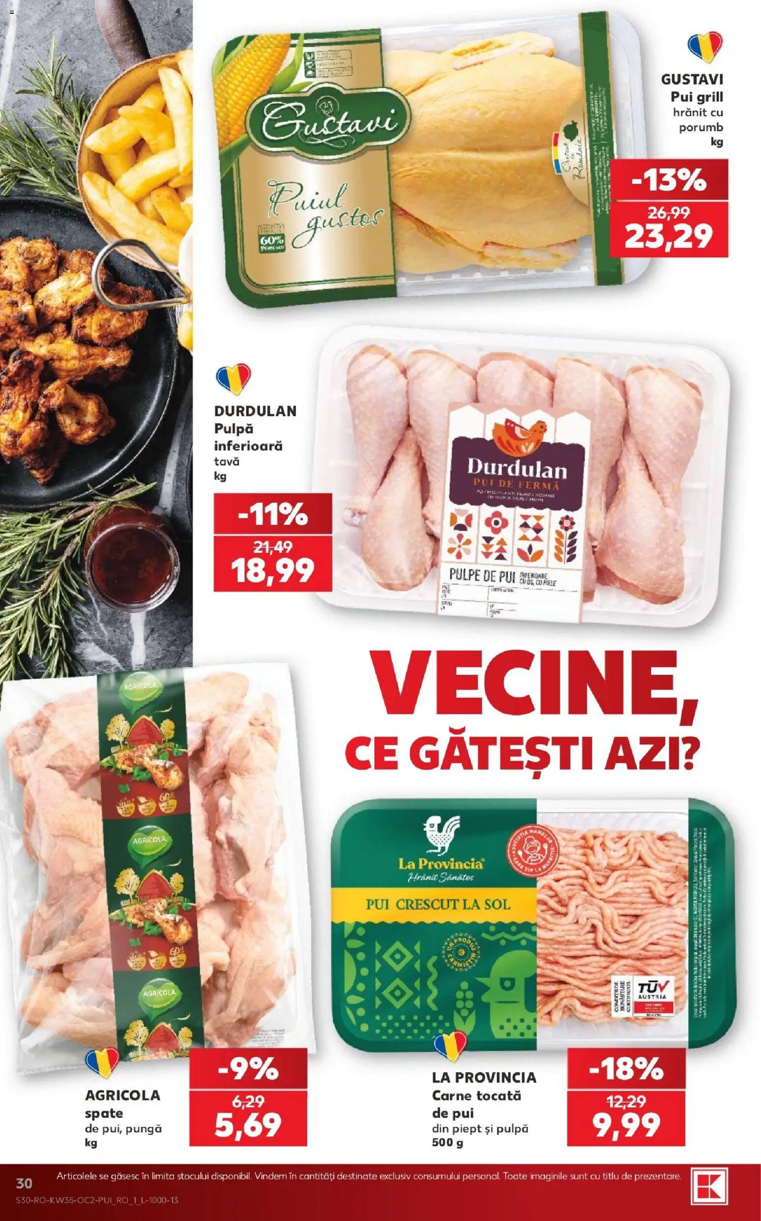 Noul catalog Kaufland – valabil de la 26.08.2026 | Pagină: 30 | Produse: La provincia, Carne Tocată de Pui, Carne tocată, Porumb