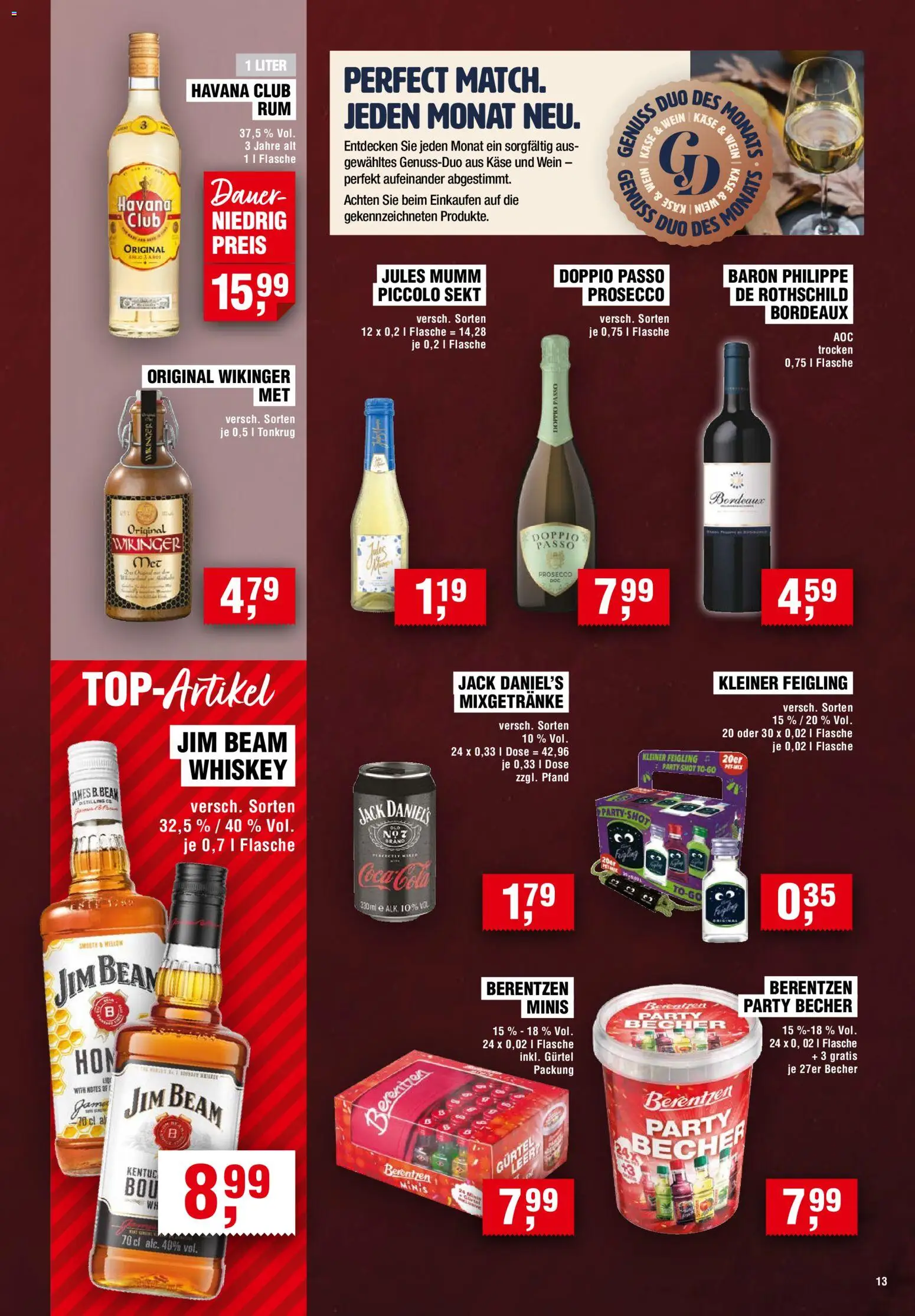 Handelshof Prospekt – gültig ab 05.11.2026 | Seite: 13 | Produkte: Havana club, Jim beam, Coca cola, Jules mumm