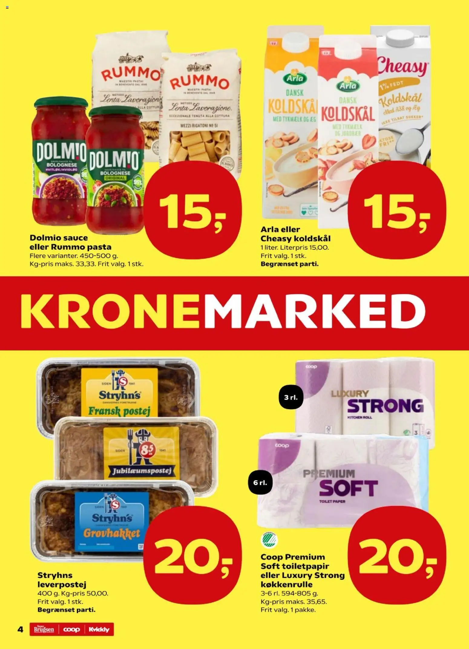 Kvickly tilbudsavis – gyldig fra 24.04.2026 | Side: 4 | Produkter: Jordbær, Koldskål, Toilet, Sukker