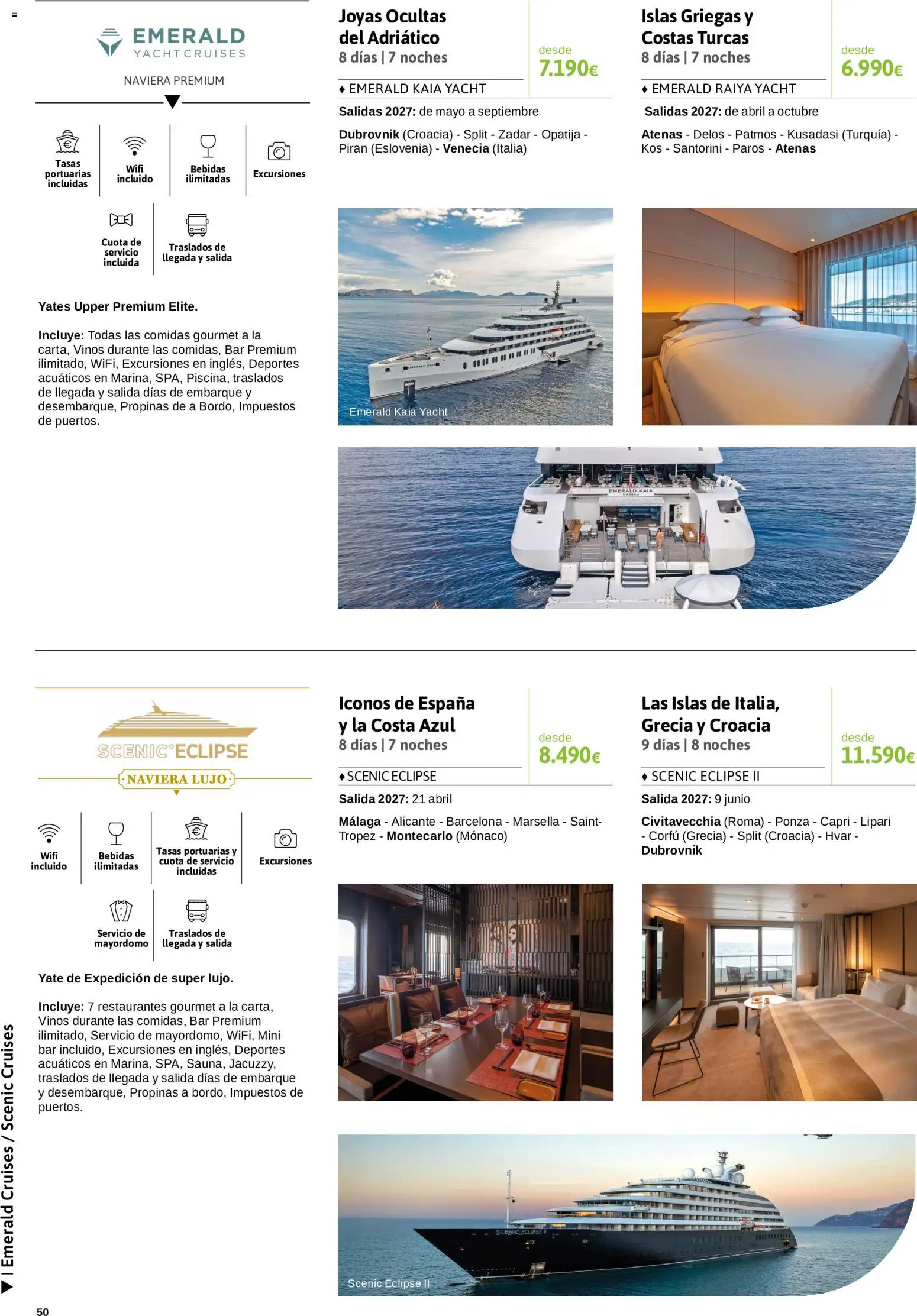 Viajes El Corte Inglés Crucero fantástico │ válido desde el 14/09/2026 | Página: 50 | Productos: Bebidas