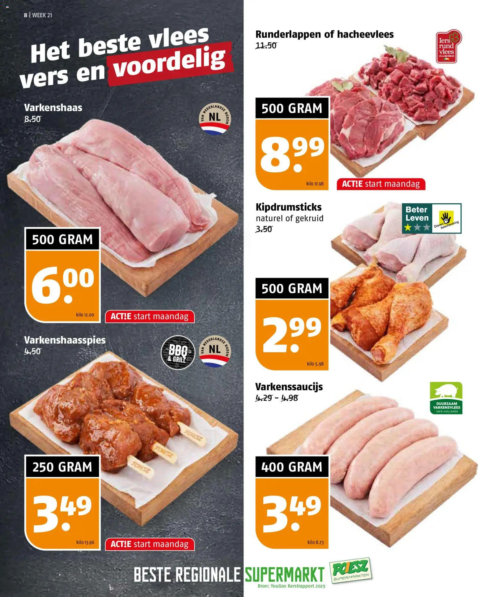 {H1} | Pagina: 8 | Producten: Varkensvlees, Kisperec