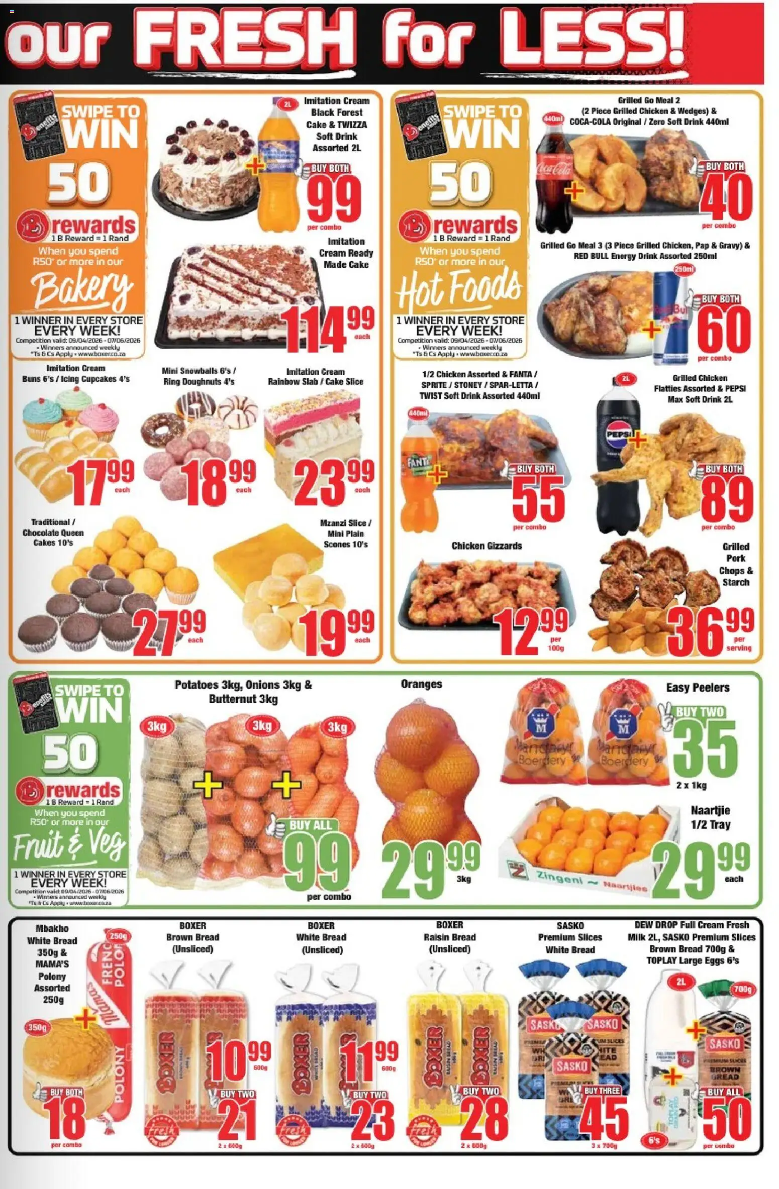 New Boxer catalogue – valid from 23.04.2026 | Page: 3 | Products: Cake, Milk, Stoney, Gravy