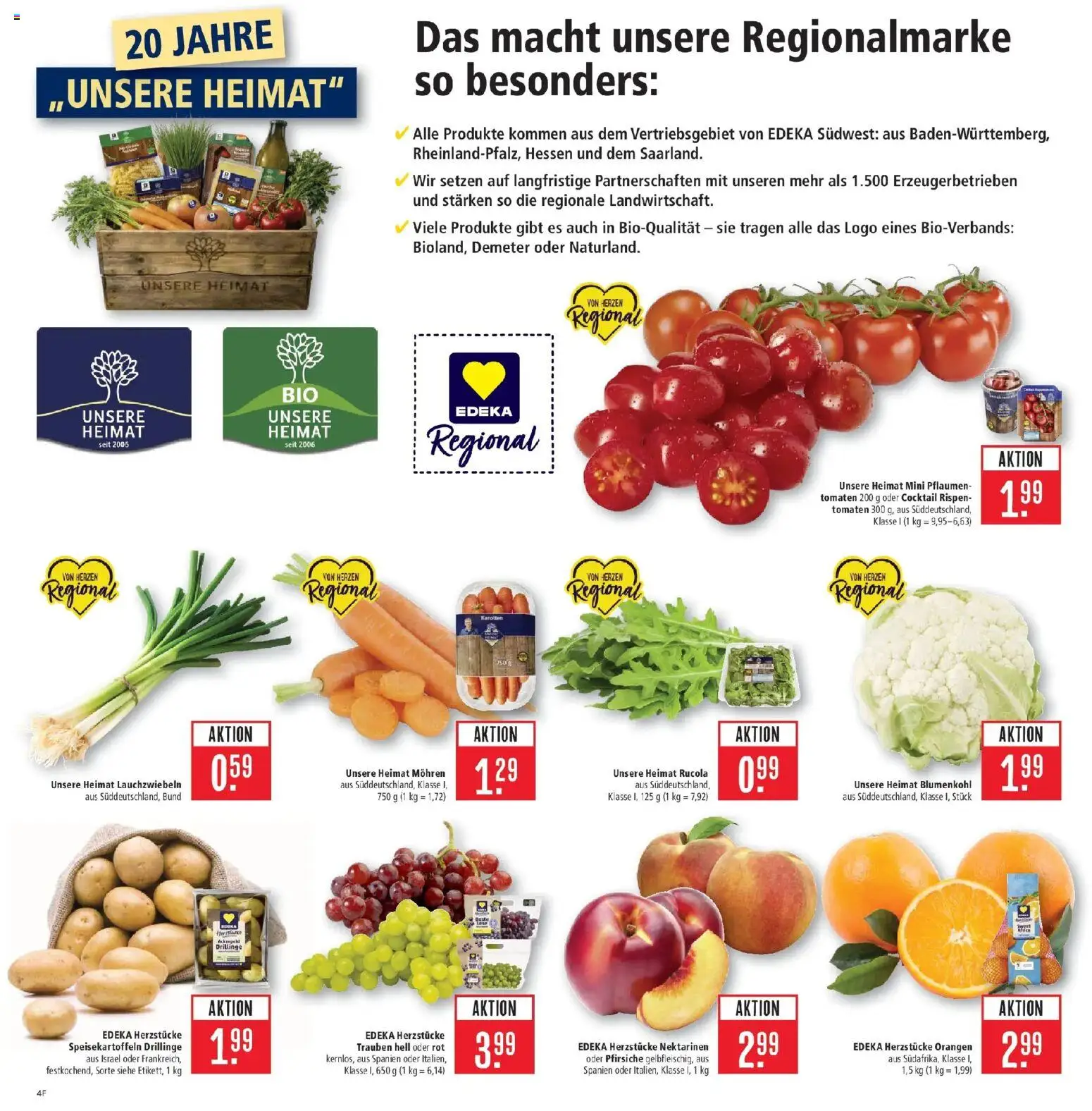 Marktkauf Prospekt Friedrichshafen (ab 03.08.2026) » Angebote online | Seite: 4 | Produkte: Pflaumen, Orangen, Tomaten, Blumenkohl