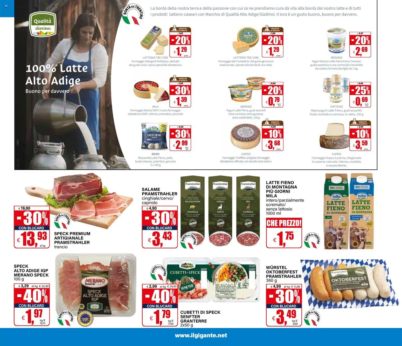 Volantino Il Gigante del 21/09/2026 | Pagina: 13 | Prodotti: Speck, Mozzarella, Latte, Yogurt bianco