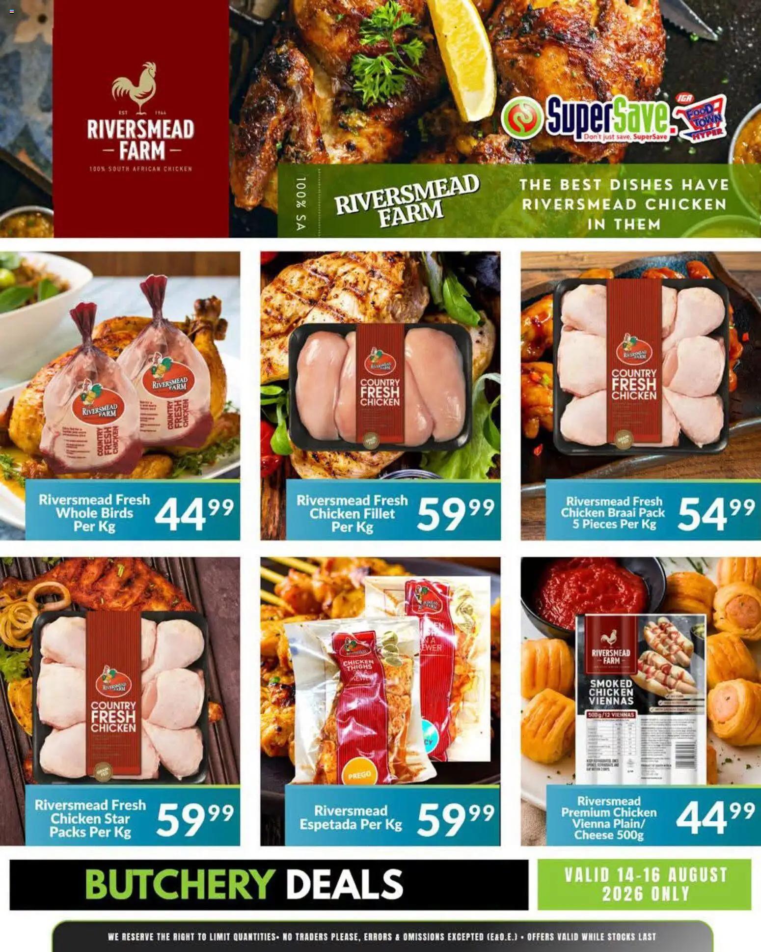 New Super Save catalogue – valid from 14/08/2026 | Page: 1 | Products: Cheese, Chicken, Thighs, Fillet