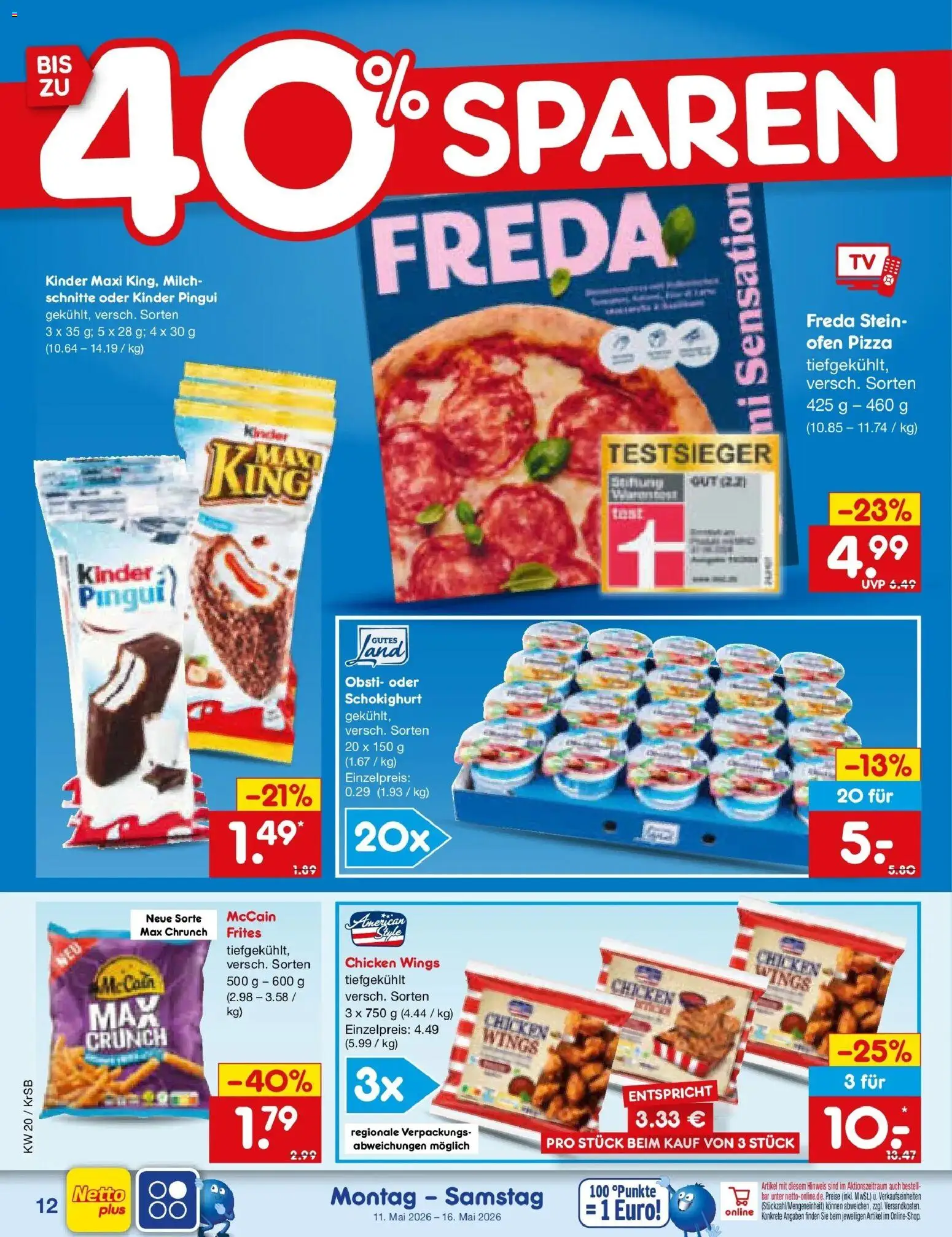 Netto Marken-Discount Prospekt Jüchen	 – gültig ab 10.05.2026 | Seite: 13 | Produkte: Ofen, Milch, McCain, Pizza