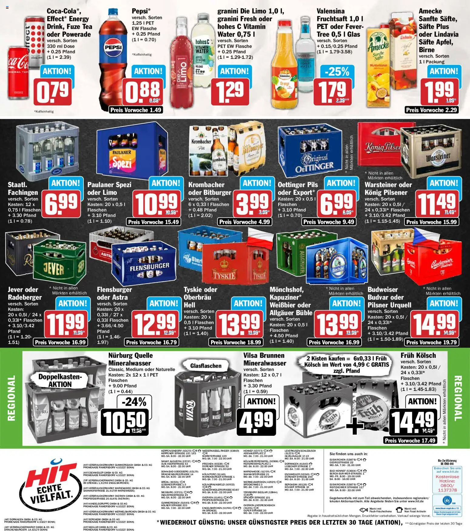 HIT Prospekt – gültig ab 13.07.2026 | Seite: 18 | Produkte: Astra, Valensina, Powerade, Granini