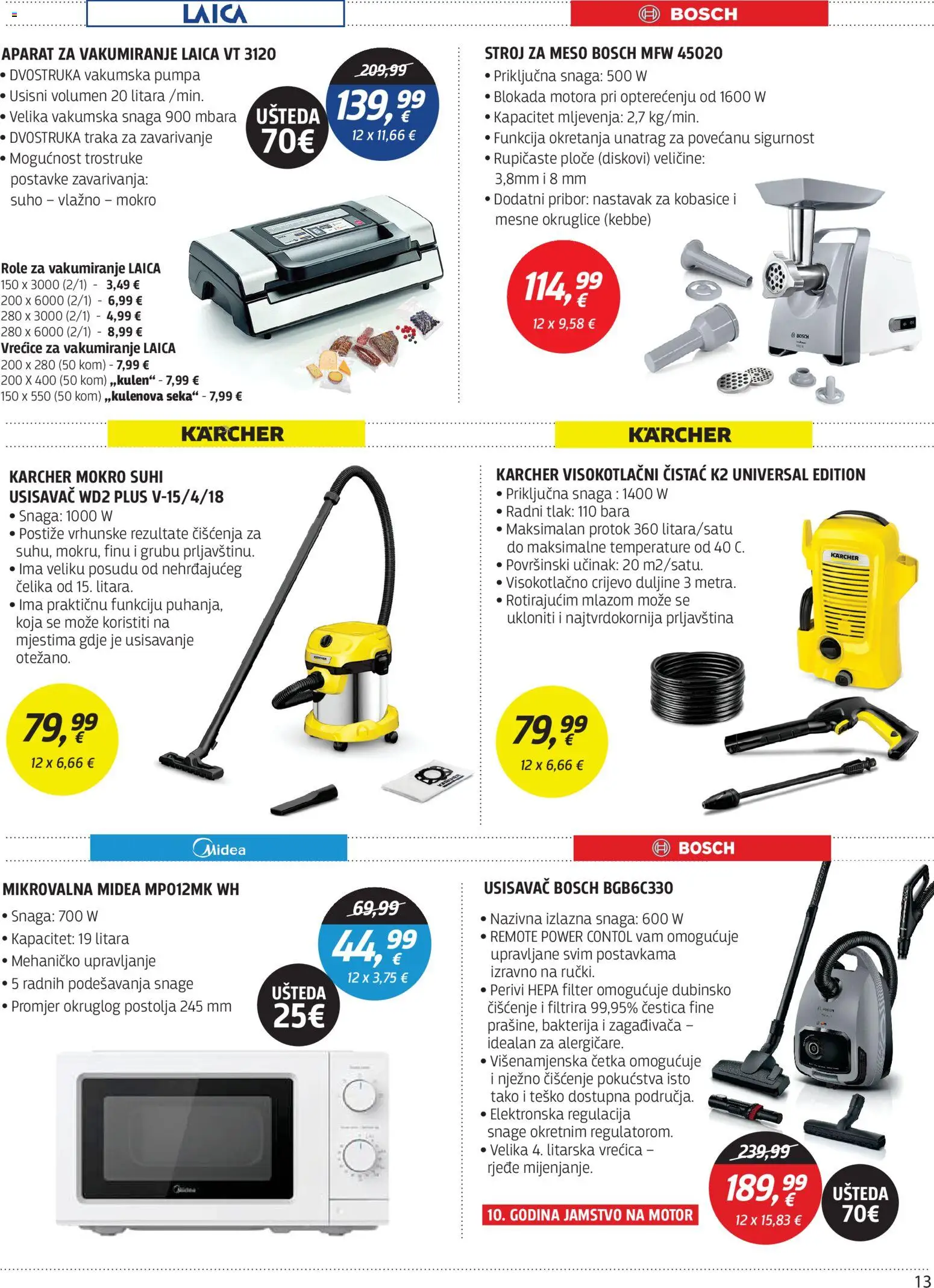 Centar Tehnike katalog | vrijedi od 15.06.2026 | Stranica: 13 | Proizvodi: Usisavač, Četka, Mesne okruglice, Kärcher