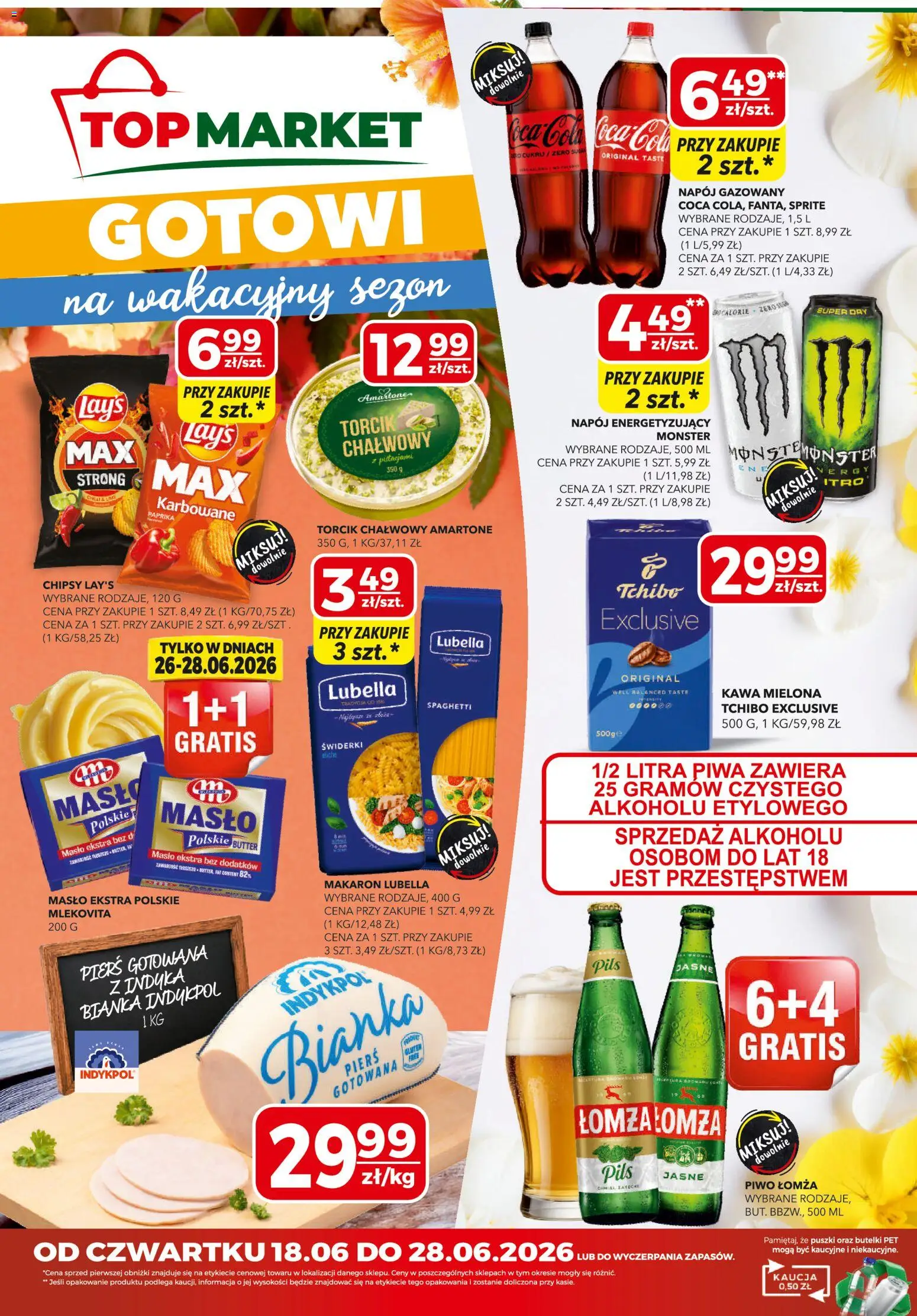 Top Market gazetka mini od 18.06.2026 | Strona: 1 | Produkty: Top, Sprite, Tchibo, Kawa