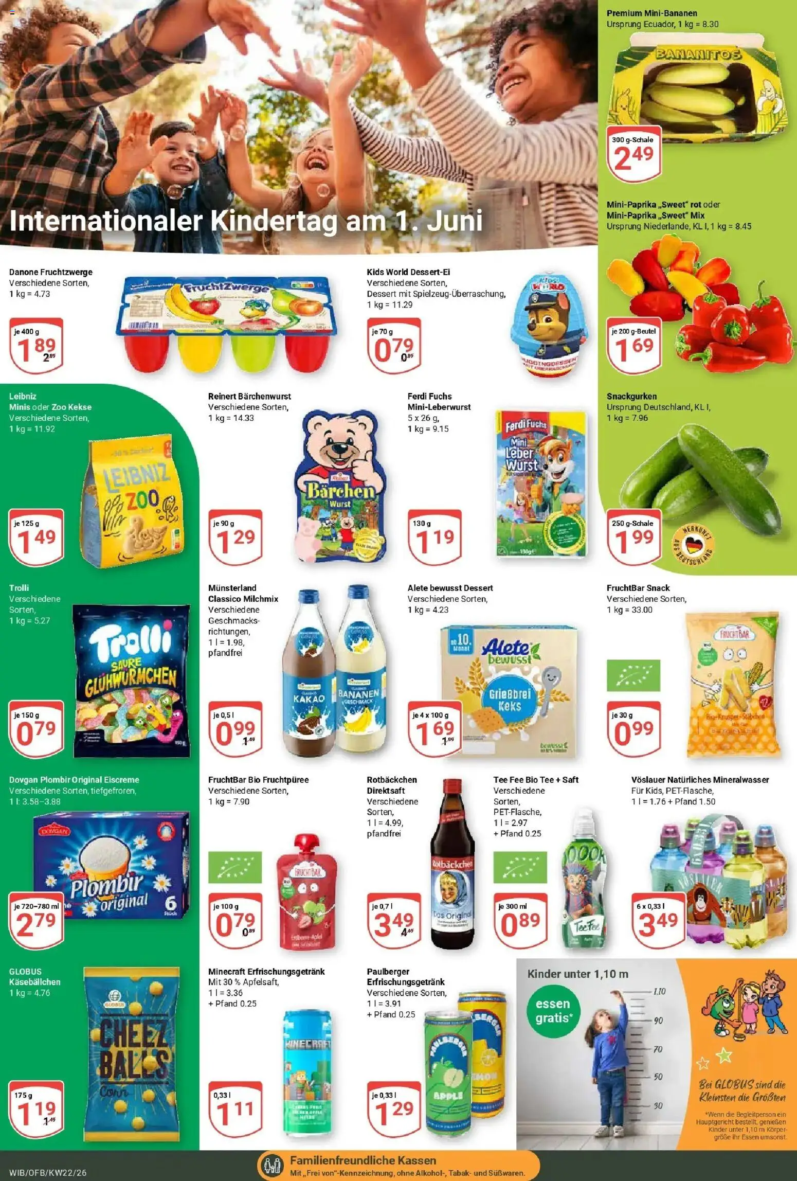 Globus Prospekt Wiesbaden-Nordenstadt – gültig ab 26.05.2026 | Seite: 13 | Produkte: Fruchtzwerge, Bananen, Wurst, Saft