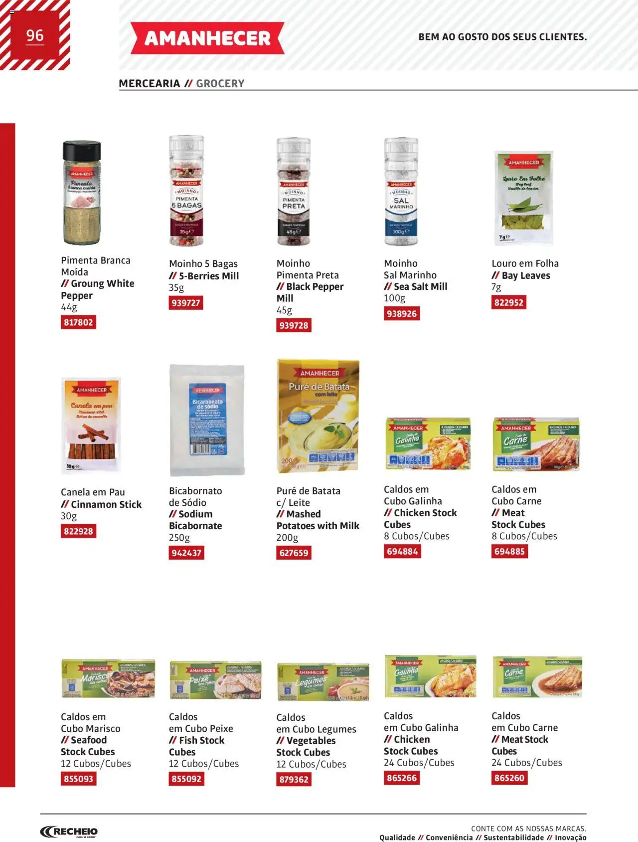 Recheio AS NOSSAS MARCAS │ válido de 19/12/2023 | Página: 96 | Produtos: Batata, Bicarbonato de sódio, Pimenta, Louro