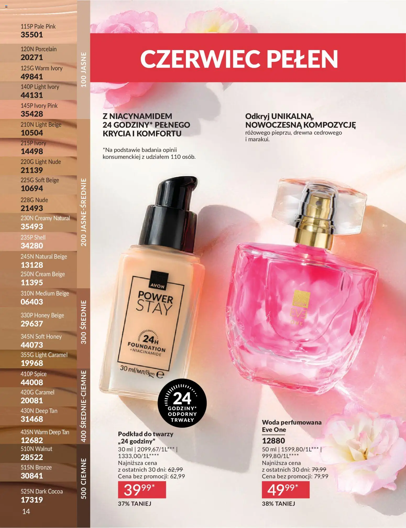 Avon Katalog 6 2026 od 01.06.2026 | Strona: 14 | Produkty: Woda, Podkład do twarzy
