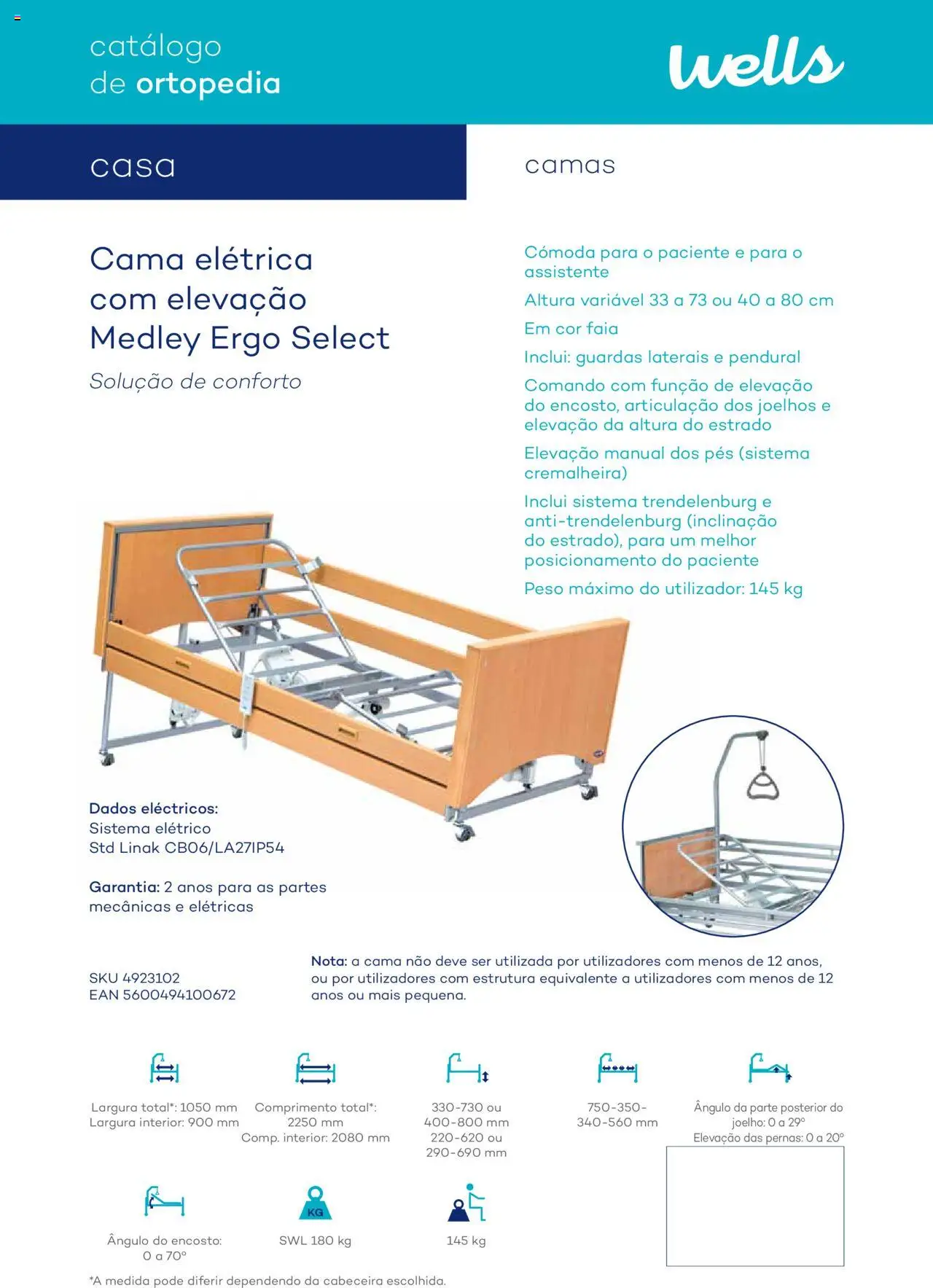 Well’s Catálogo de Ortopedia │ válido de 12/02/2024 | Página: 74 | Produtos: Cama, Cómoda