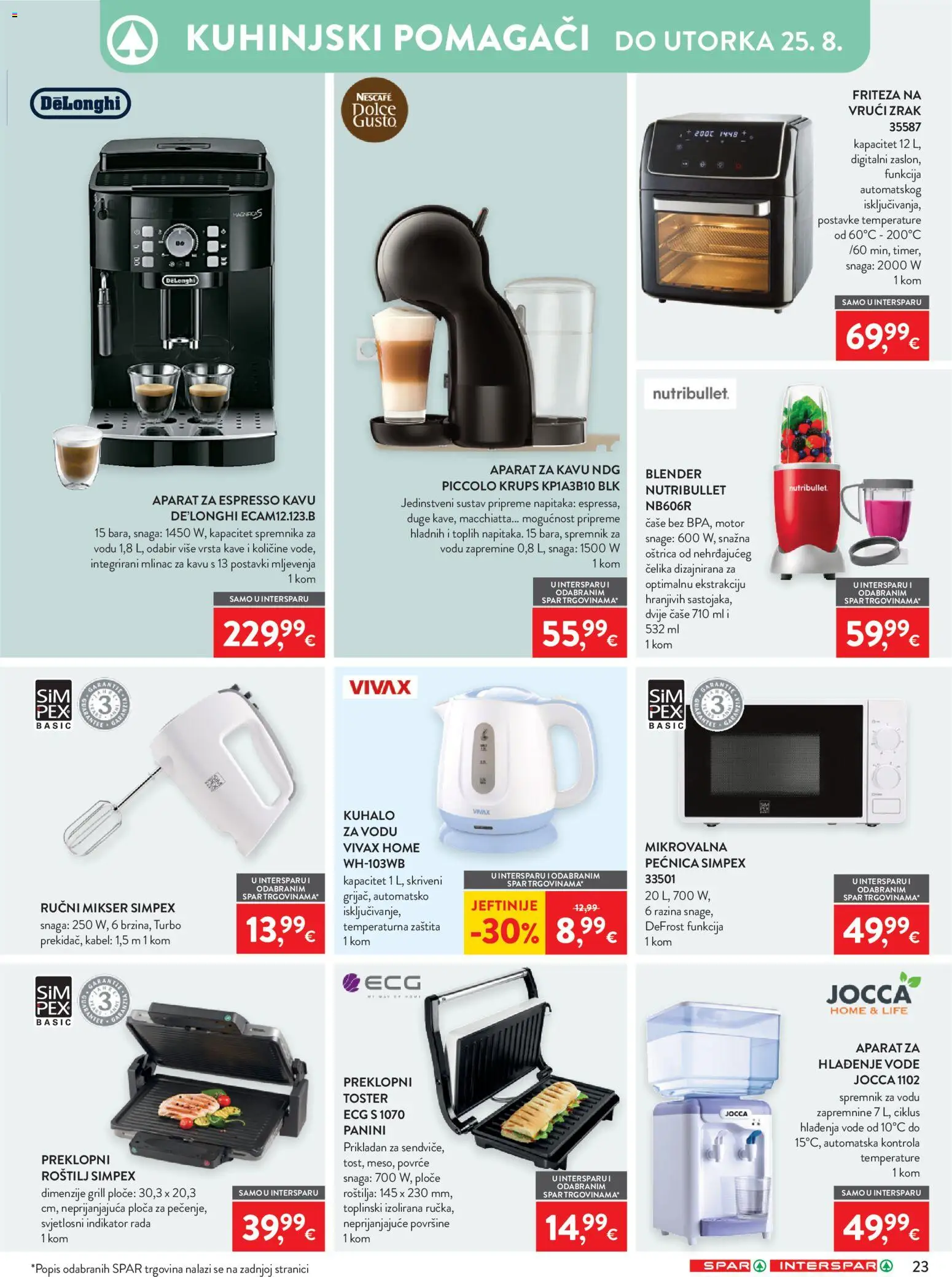 Interspar katalog | vrijedi od 12.08.2026 | Stranica: 37 | Proizvodi: Espresso, Toster, Friteza, Pećnica