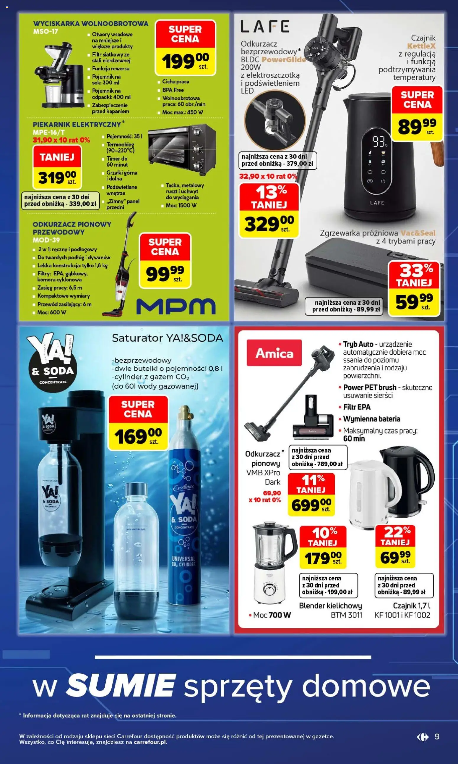 Carrefour gazetka - Multimedia dla każdego od 21.09.2026 | Strona: 9 | Produkty: Czajnik, Ruszt, Bateria, Sok
