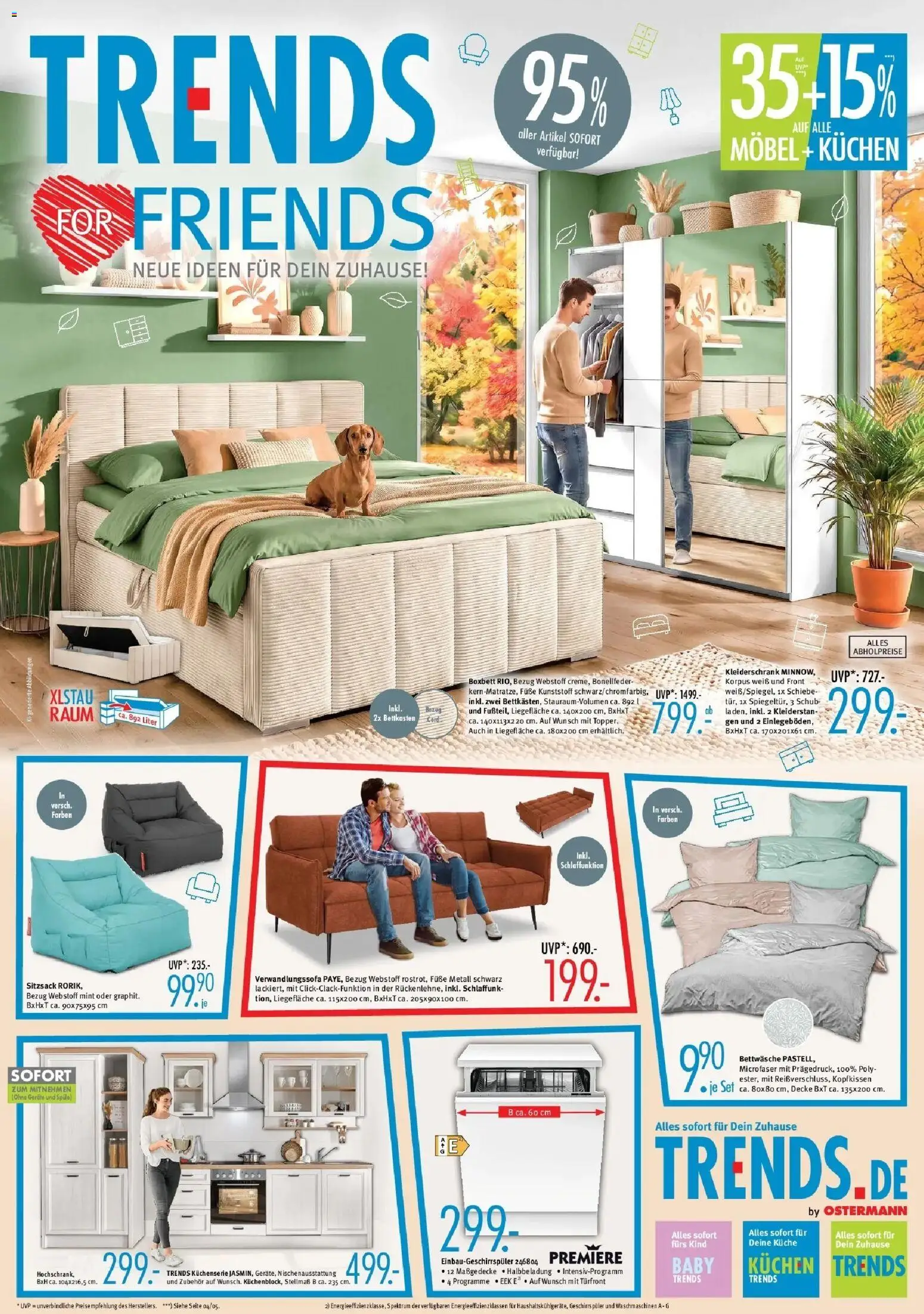 Trends - Ostermann Trends: Neue Möbel wirken Wunder. (ab 19.09.2026) zum Blättern | Seite: 2 | Produkte: Geschirrspüler, Kopfkissen, Küche, Kuchen