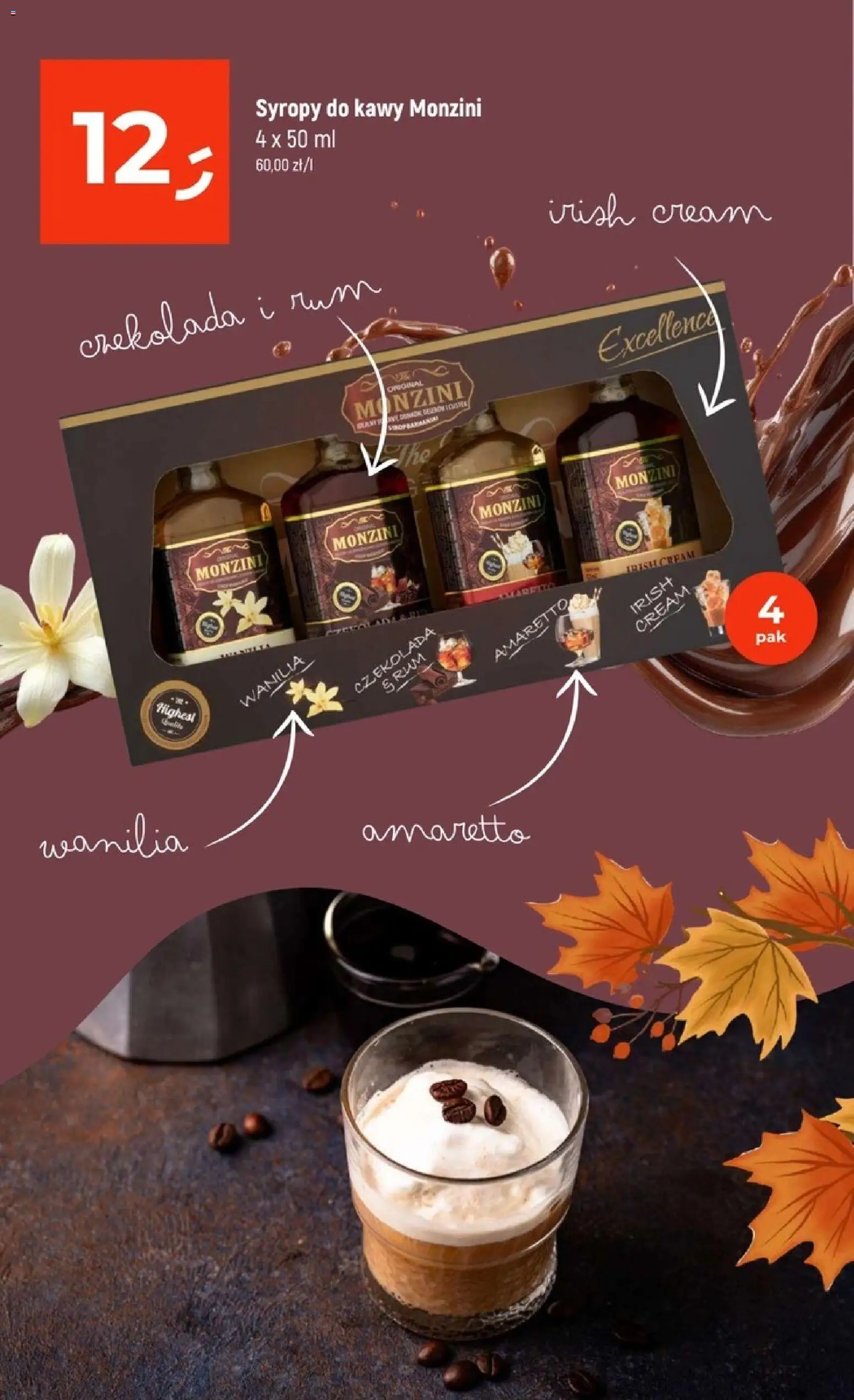 Dealz gazetka - Jesienna Rozgrzewka od 01.10.2026 | Strona: 18 | Produkty: Amaretto, Syropy do kawy, Rum, Wanilia