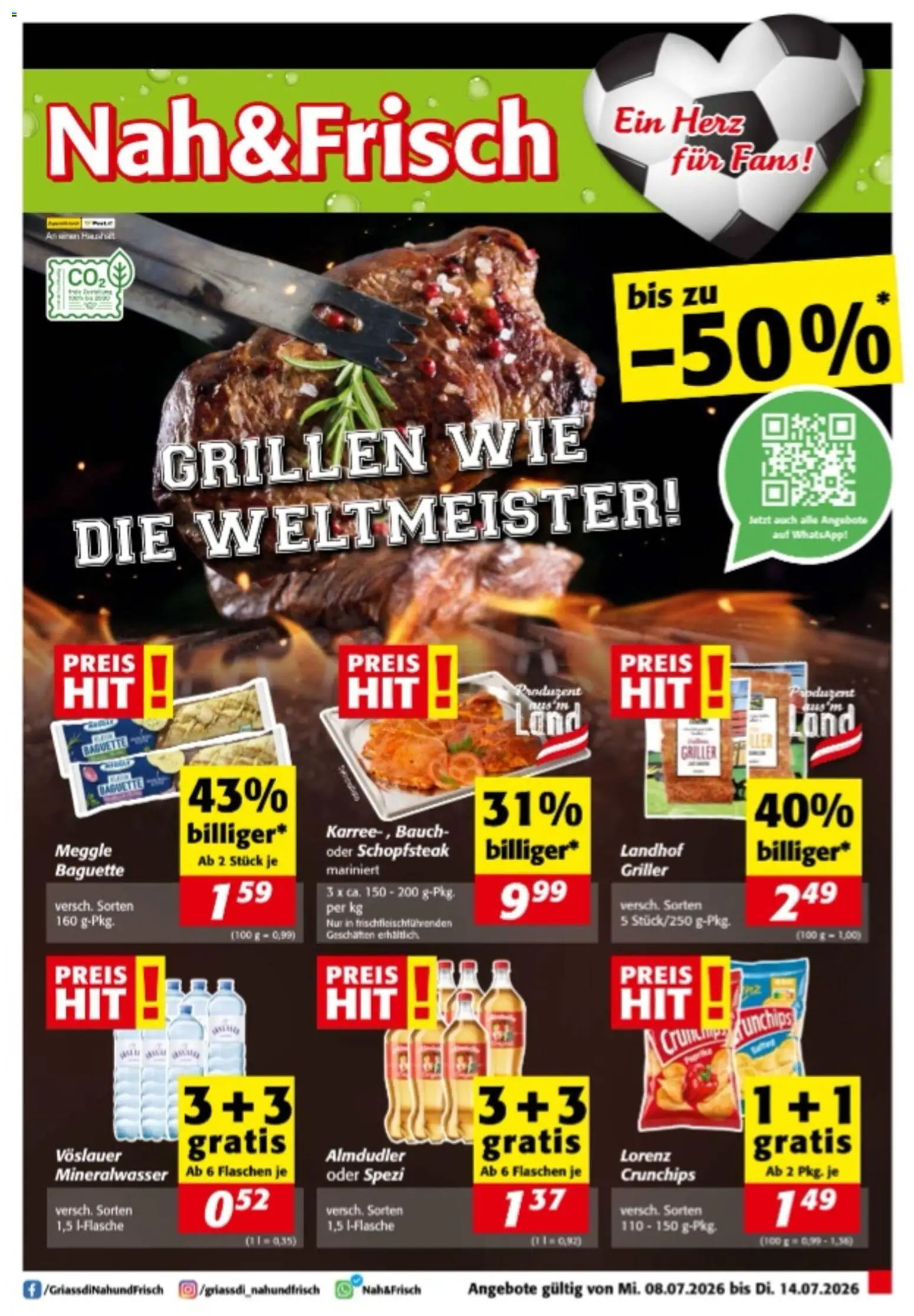 Nah und Frisch Flugblatt gültig ab 08.07.2026 | Seite: 1 | Produkte: Jääkaappipakastin