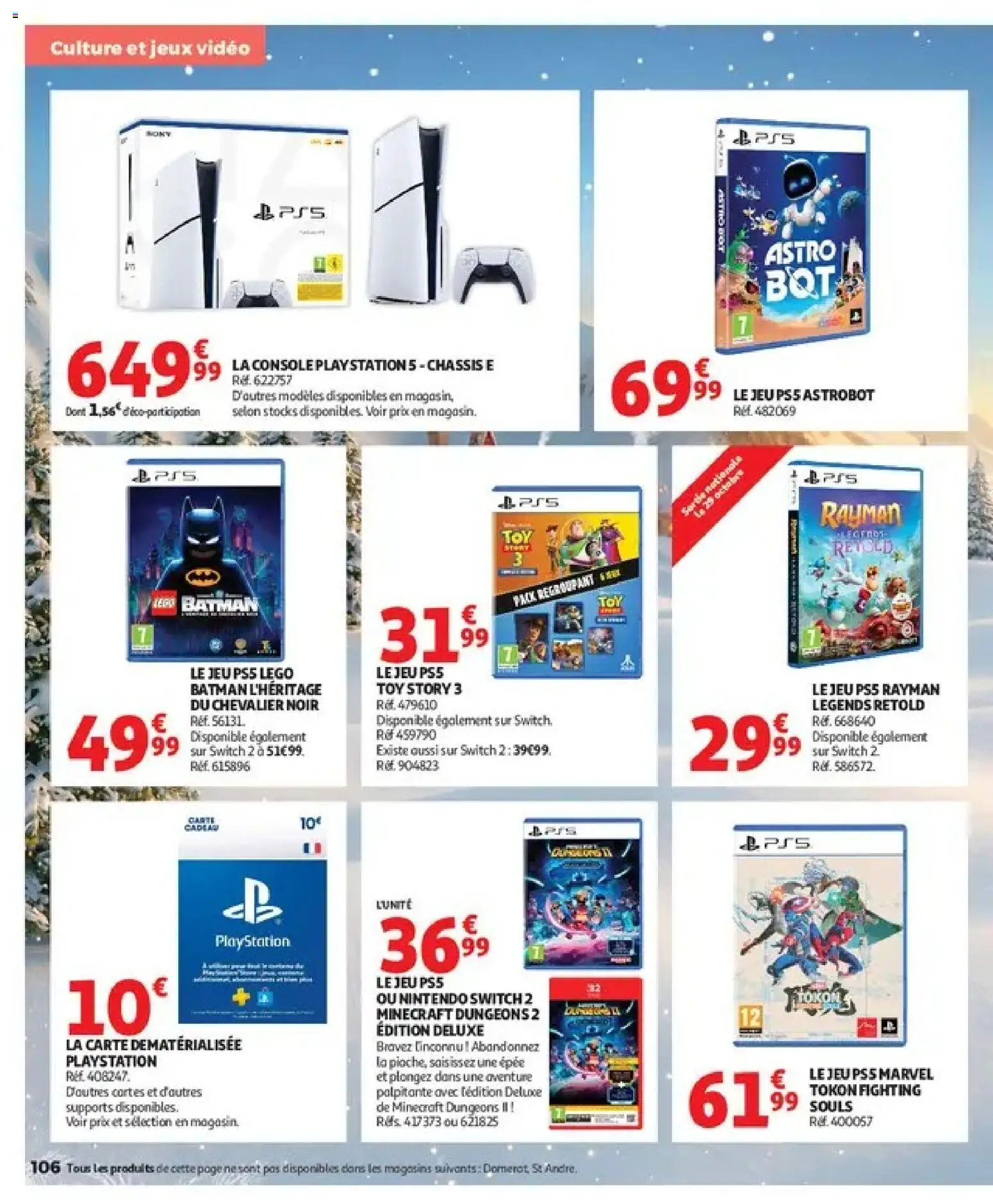 {H1} | Page: 106 | Produits: Légo, Vidéo, Nintendo Switch, Jeux