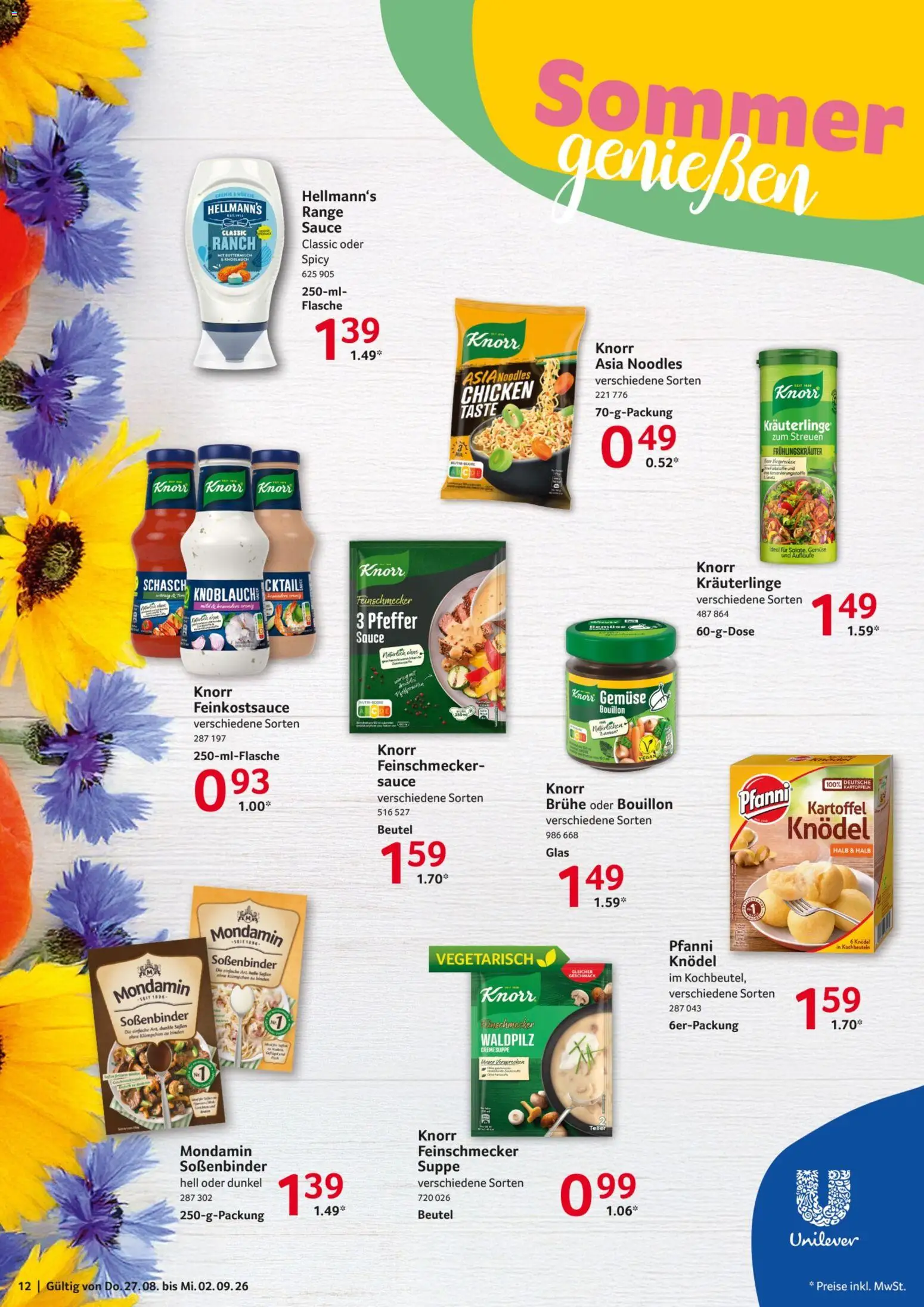 Selgros Prospekt – gültig ab 27.08.2026 | Seite: 12 | Produkte: Knorr, Gemüse, Pfeffer, Knoblauch