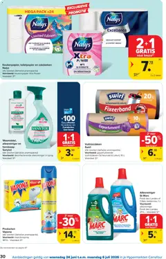 Carrefour folder week 26 - Voorbeeld van een folder van Carrefour, geldig van 24/06/2026 | Pagina: 30 | Producten: Allesreiniger, Gel, Toiletpapier, Keukenpapier
